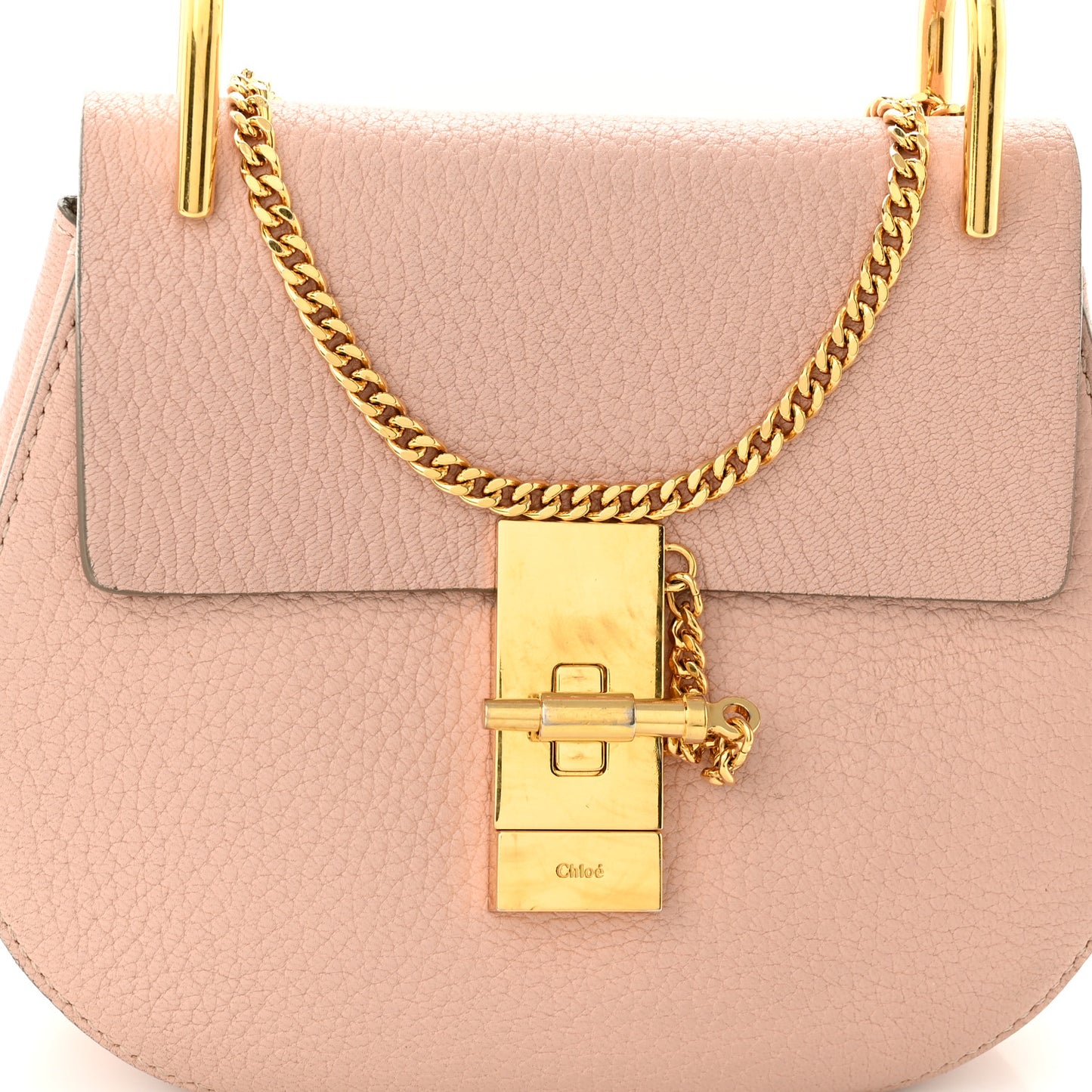 Grained Lambskin Mini Drew Shoulder Bag Misty Rose