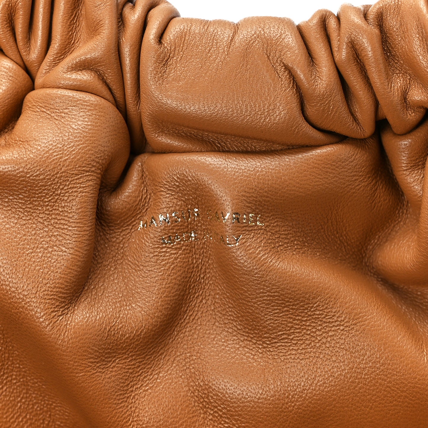 Lambskin Mini Twist Cloud Chain Clutch Caramel