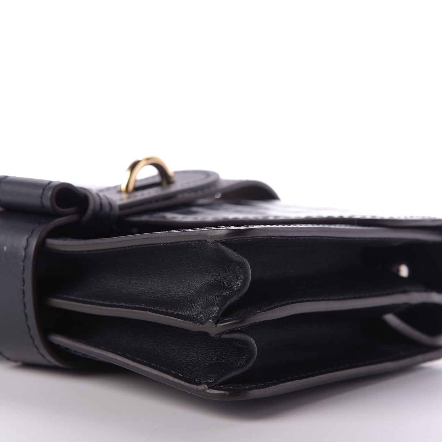 Calfskin Crocodile Embossed Aby Chain Shoulder Bag Full Blue