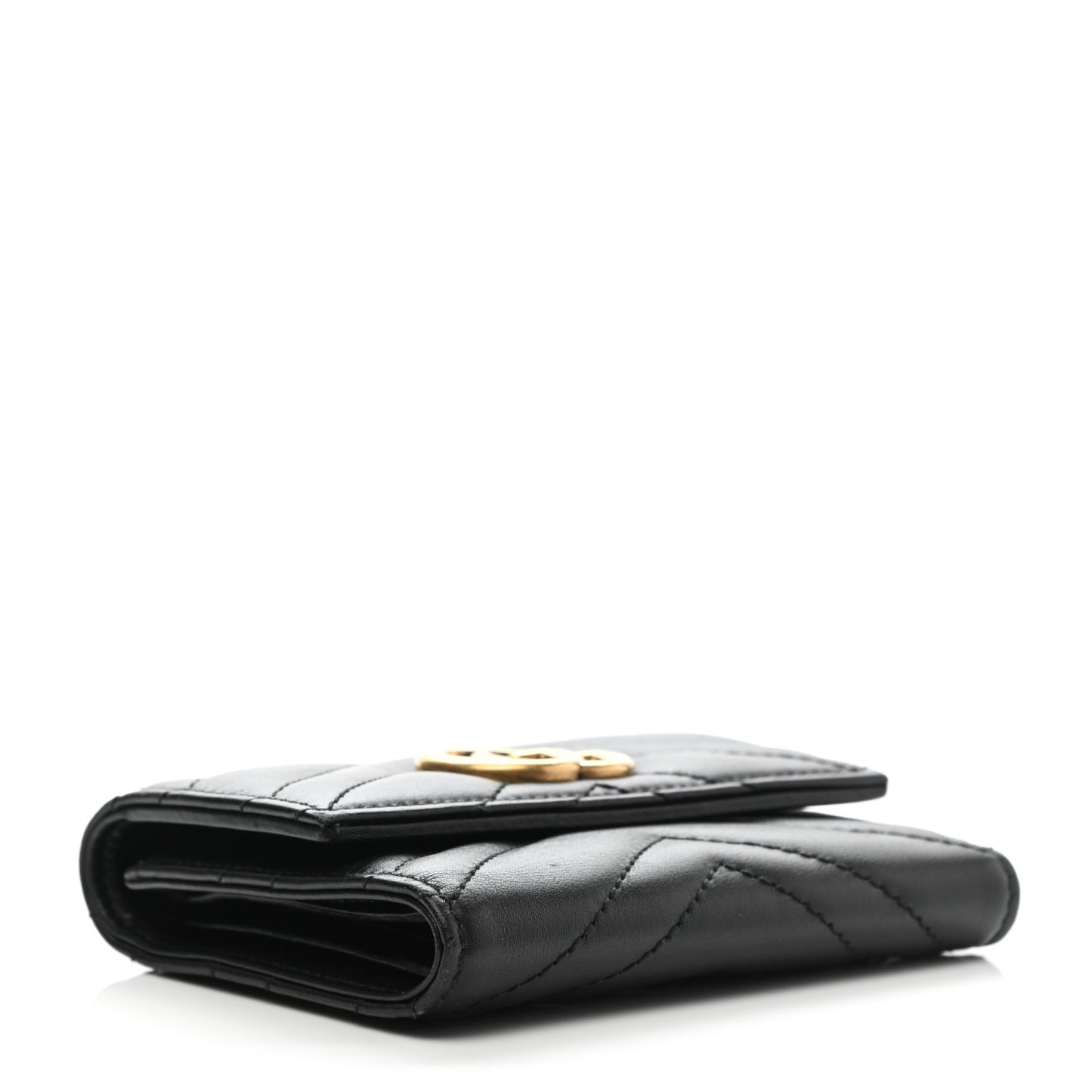 Calfskin Matelasse GG Marmont Wallet Black