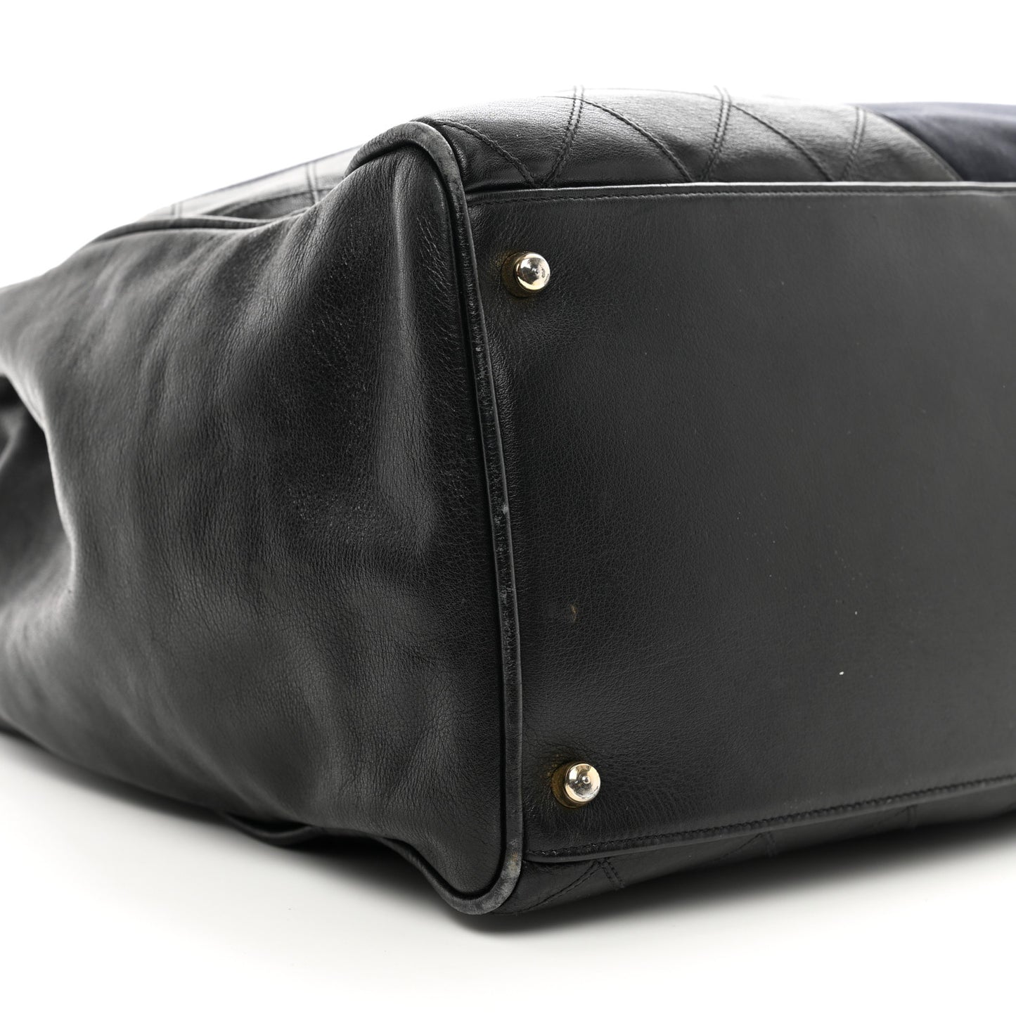 Canvas Calfskin XL Weekender Bag Black