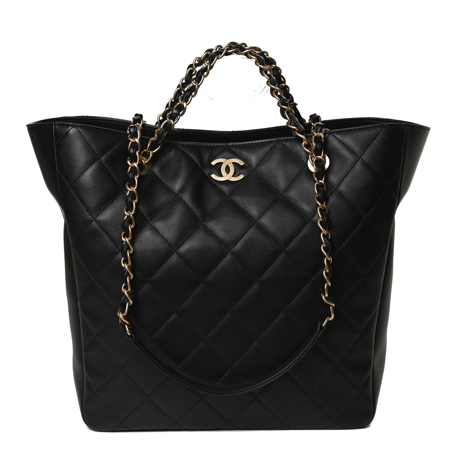 Chanel Calfskin Stitched Large Shopping Bag Black 1 of 10