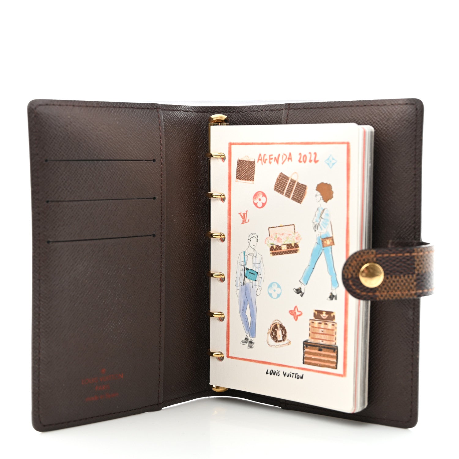 Louis Vuitton Damier Ebene Small Ring Agenda Cover 5 of 8