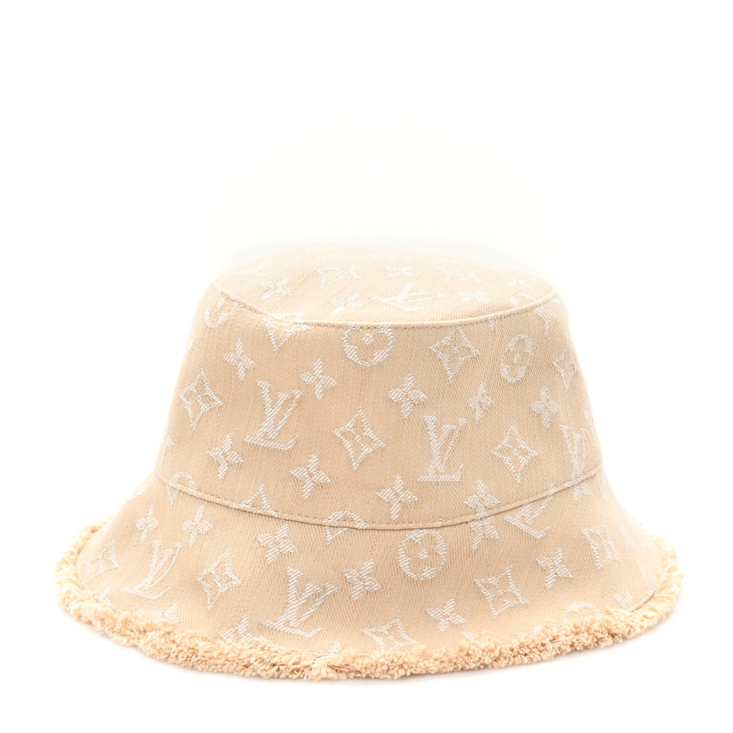 Louis Vuitton Monogram Denim Bucket Hat M Sandy Beige  display picture 3