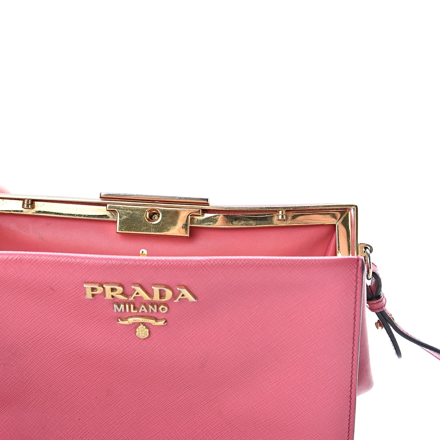 Saffiano City Calf Light Frame Bag Peonia