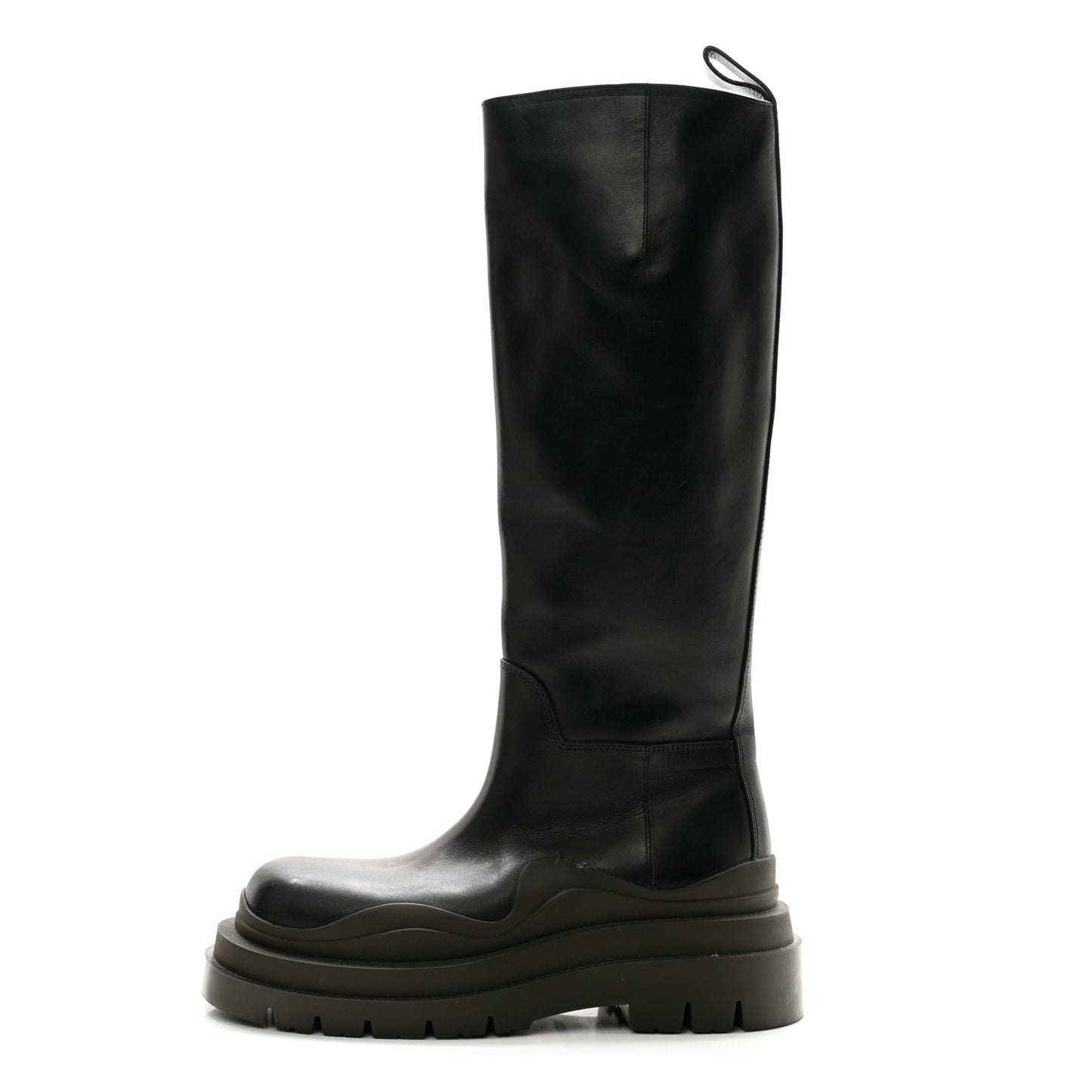 Calfskin The Tire High Boots 37 Black Camping