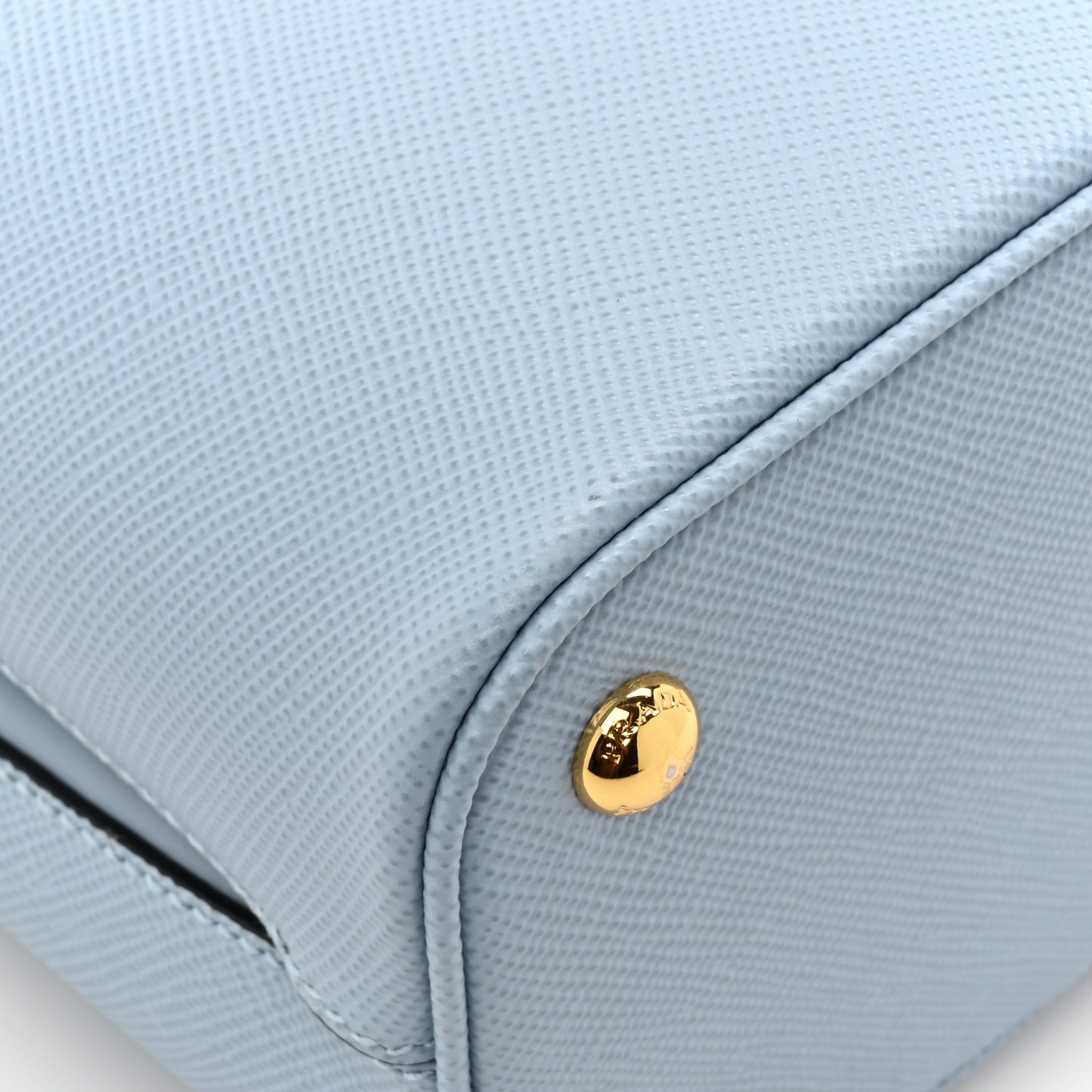 Saffiano Cuir Calfskin Small Panier Bucket Bag Astrale Black