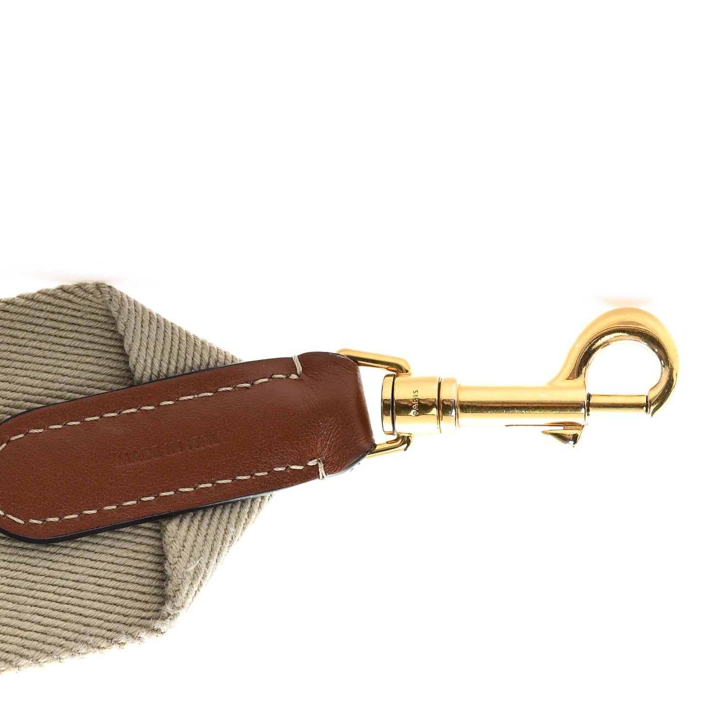Jacquard Wool Logo Short Strap Beige White