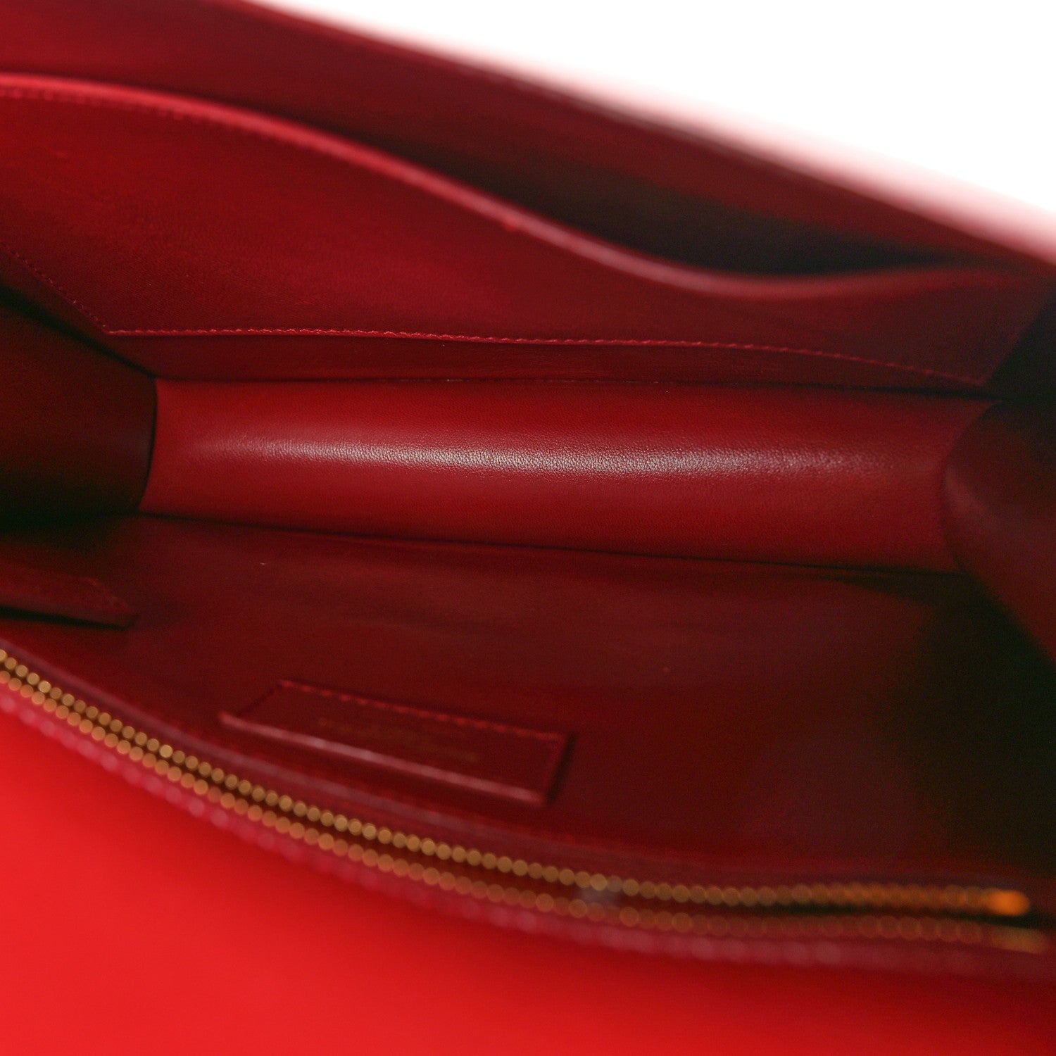 Saint Laurent Box Calfskin Le Carre Satchel Opyum Red 5 of 10