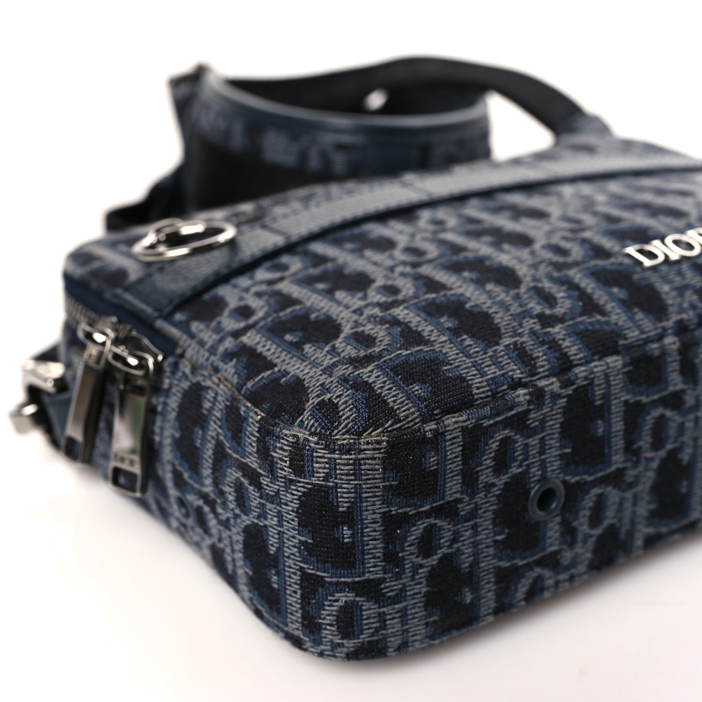 HOMME Oblique Jacquard Safari Messenger Navy Blue