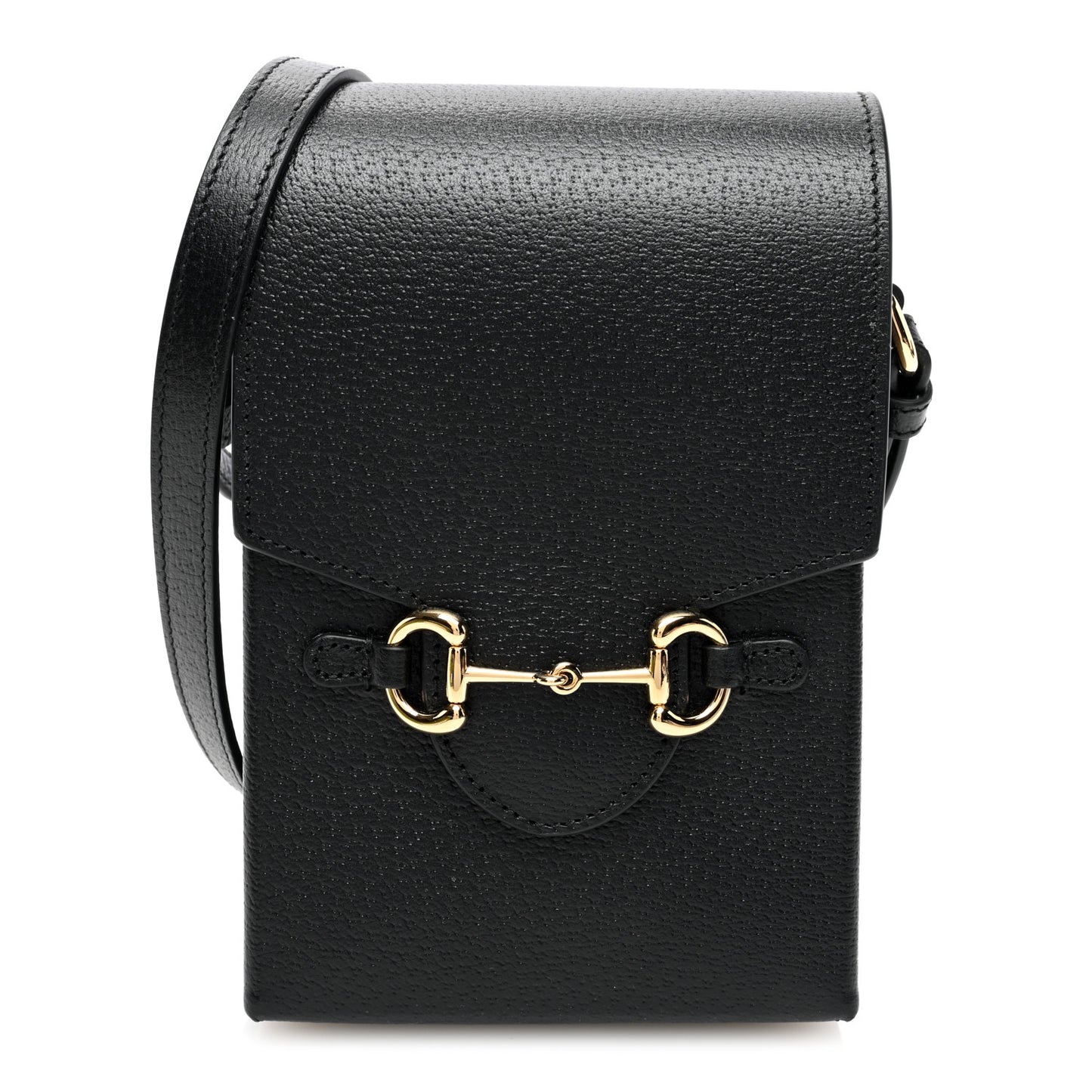 Boarded Plutone Calfskin Mini Horsebit 1955 Crossbody Bag Black