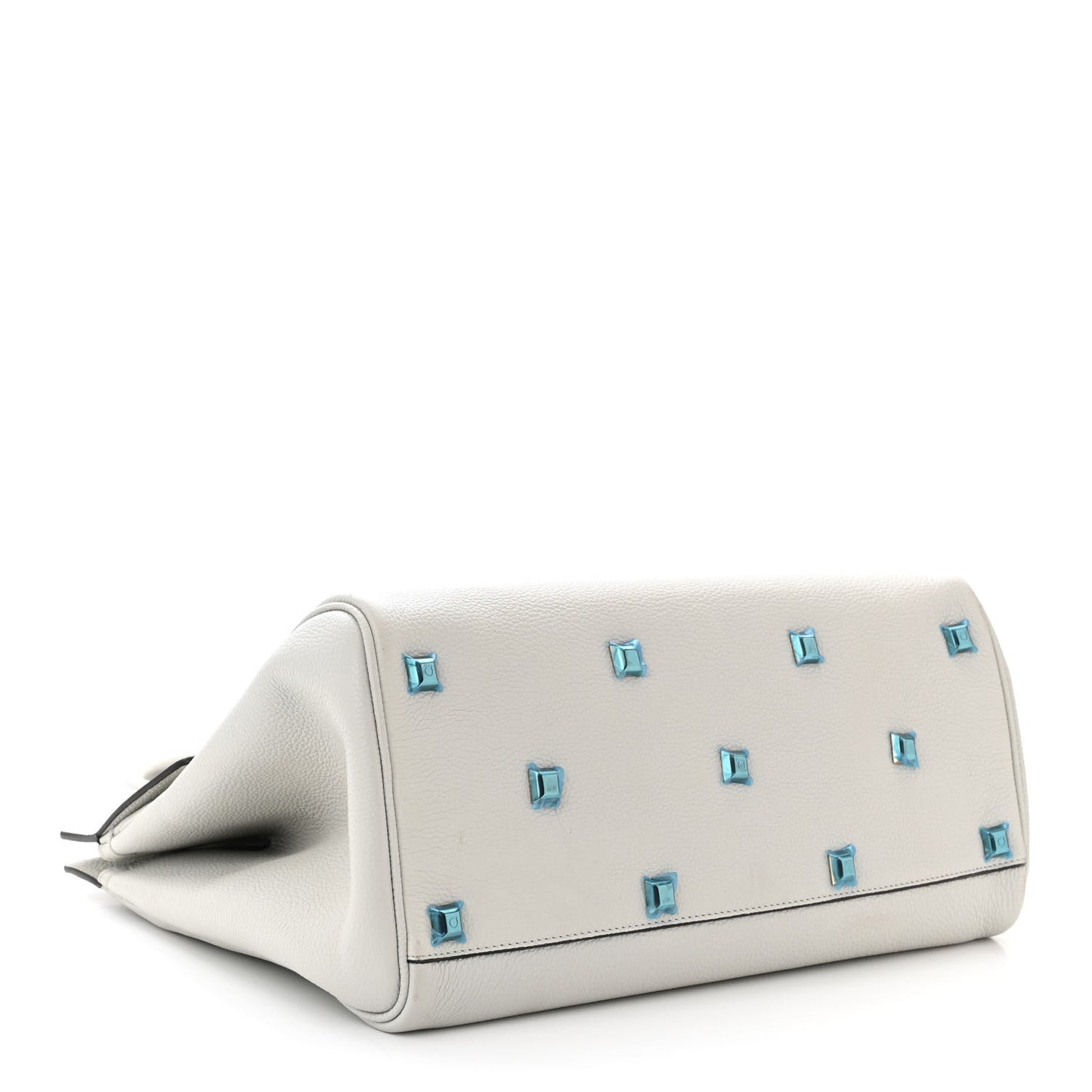 Calfskin Large The Studio Bag Gull Grey