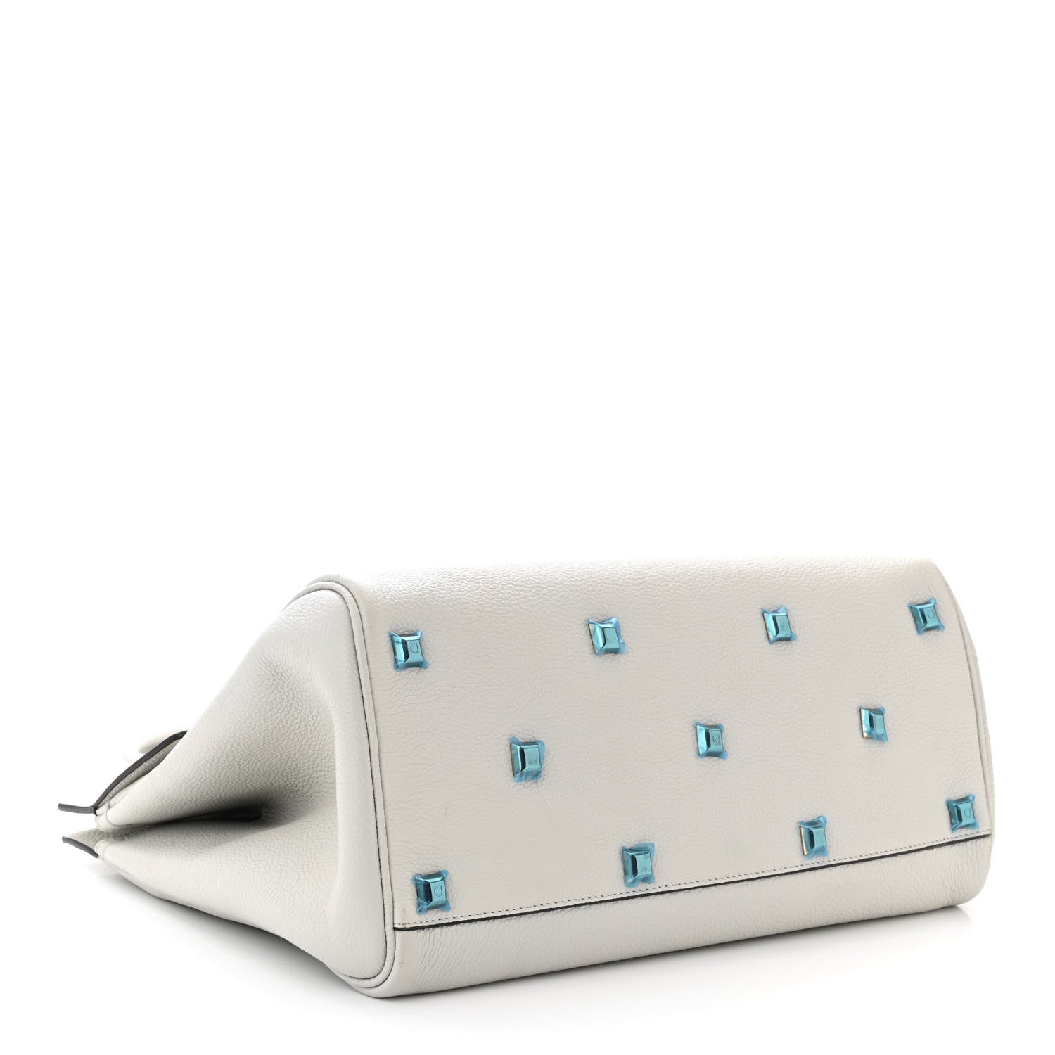 Salvatore Ferragamo Calfskin Large The Studio Bag Gull Grey 5 of 13