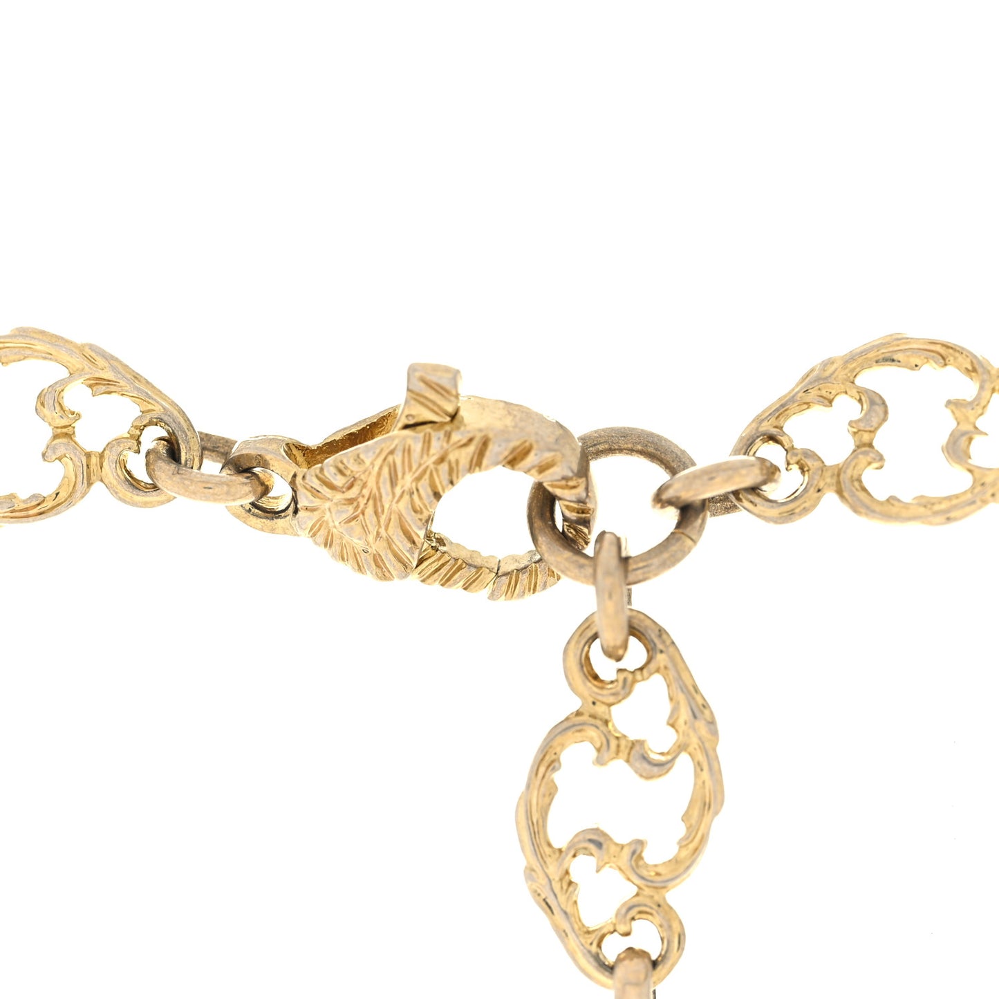 Metal Enamel Roaring Tiger Pendant Necklace Gold