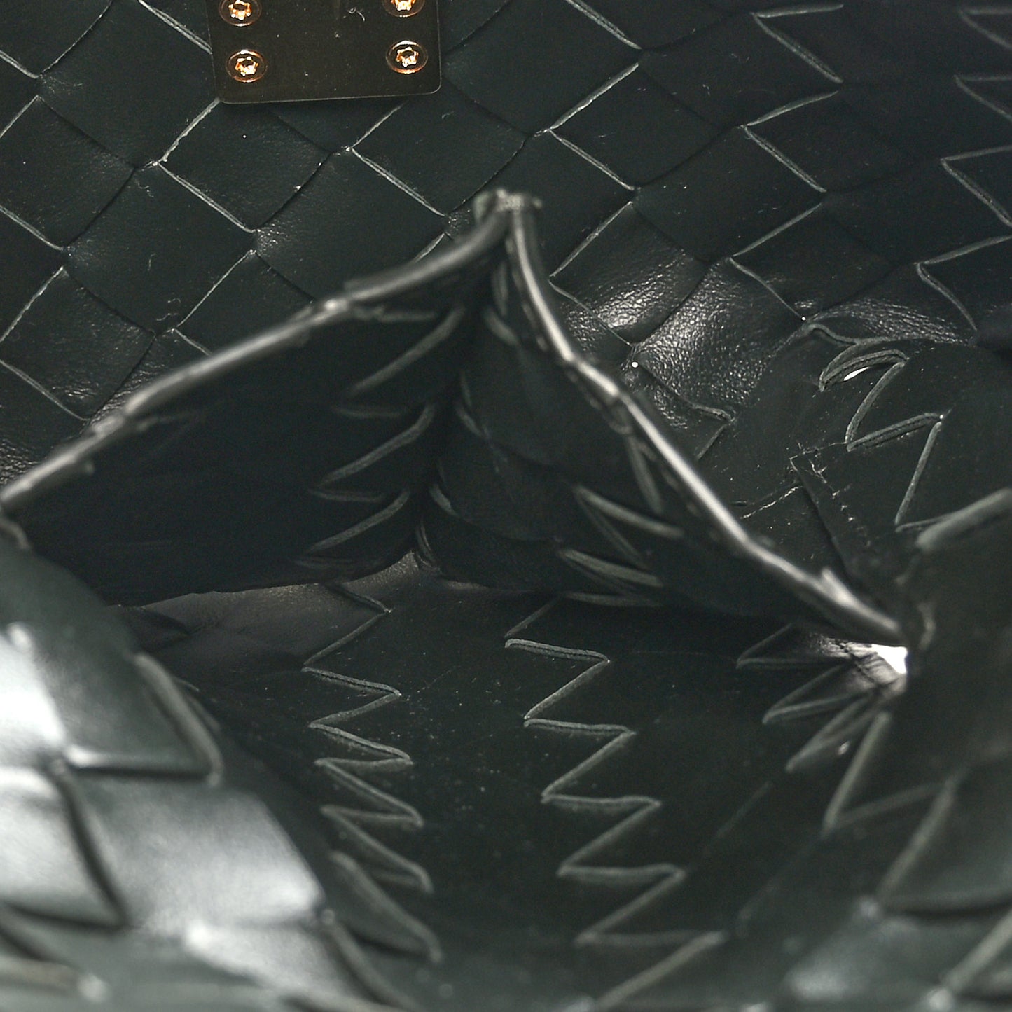 Nappa Intrecciato Envelope Pouch Black