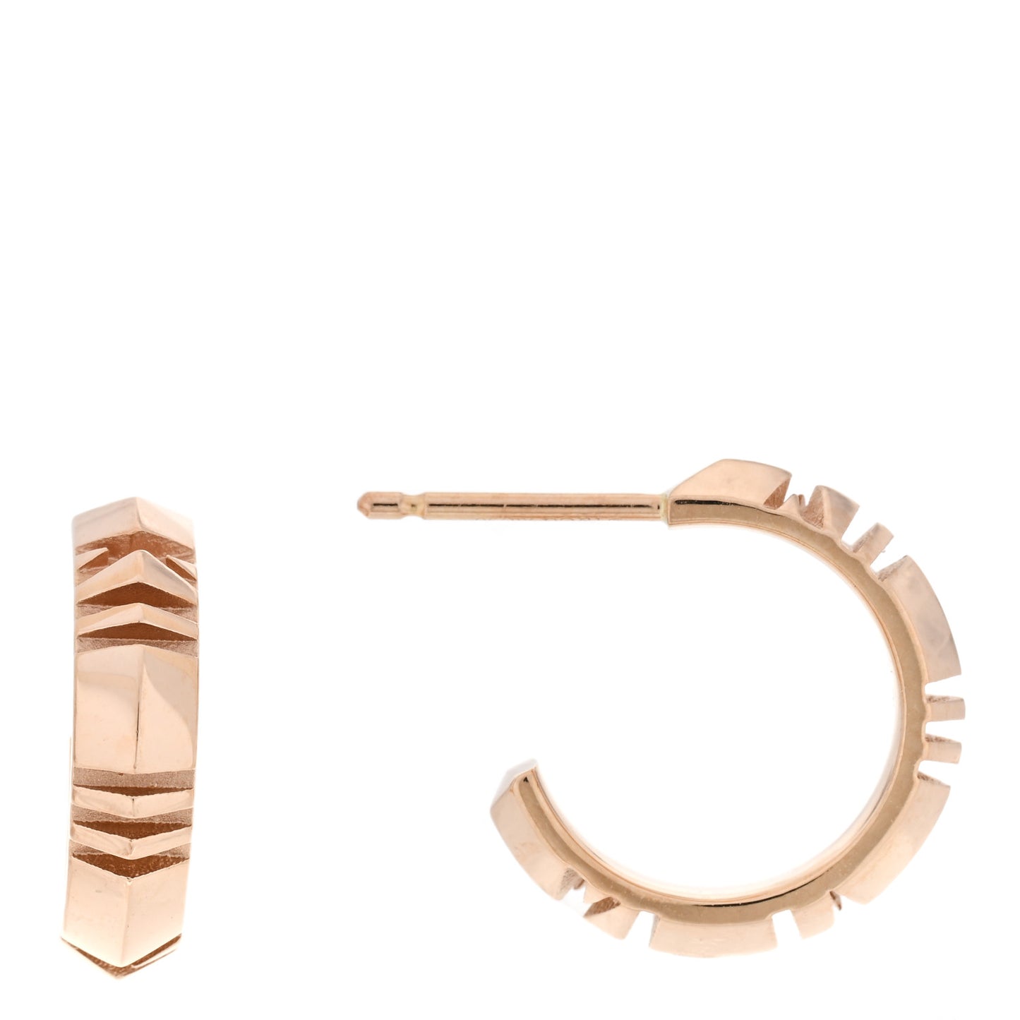 18K Rose Gold Small Atlas X Hoop Earrings