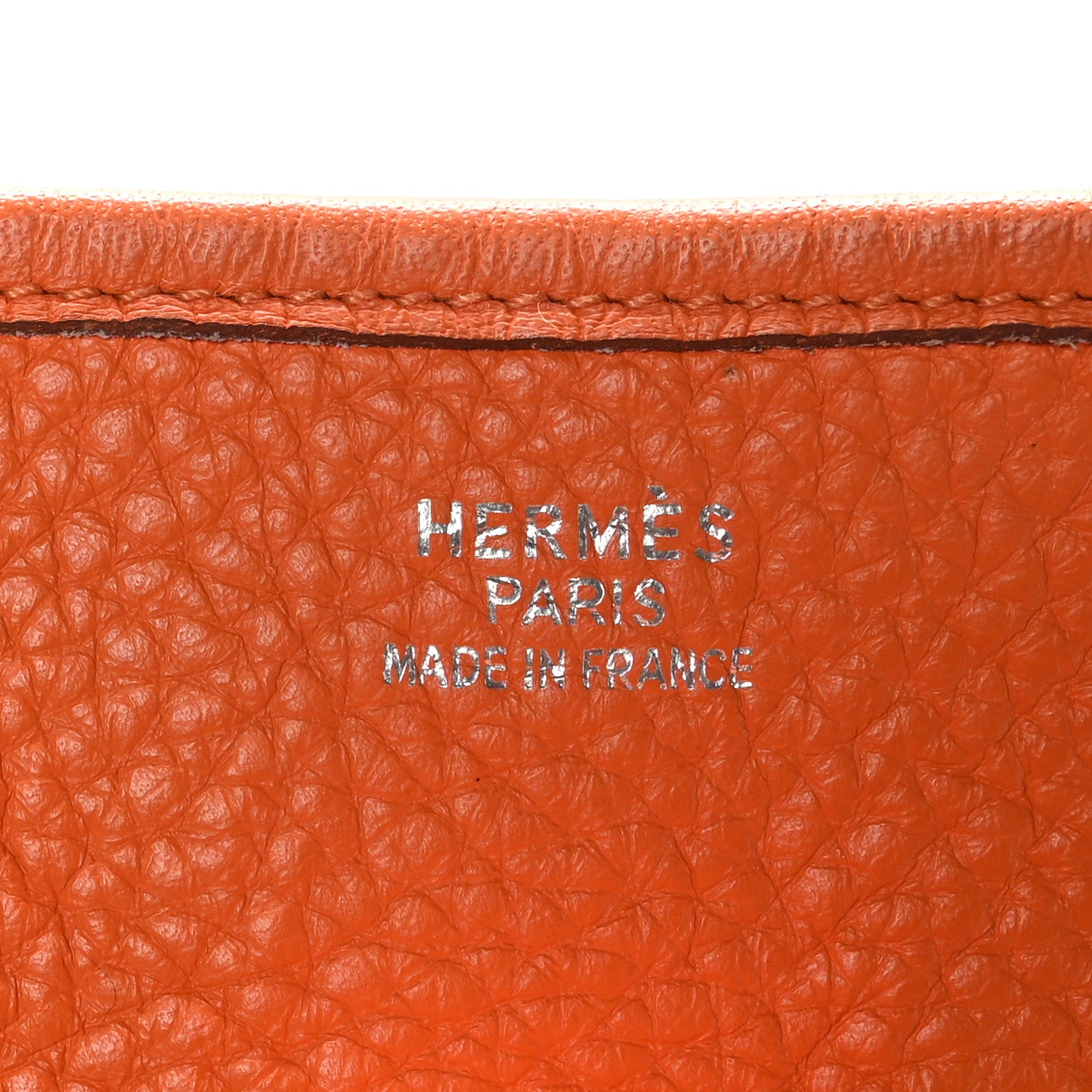 Hermes Taurillon Clemence Evelyne GM Orange 6 of 10