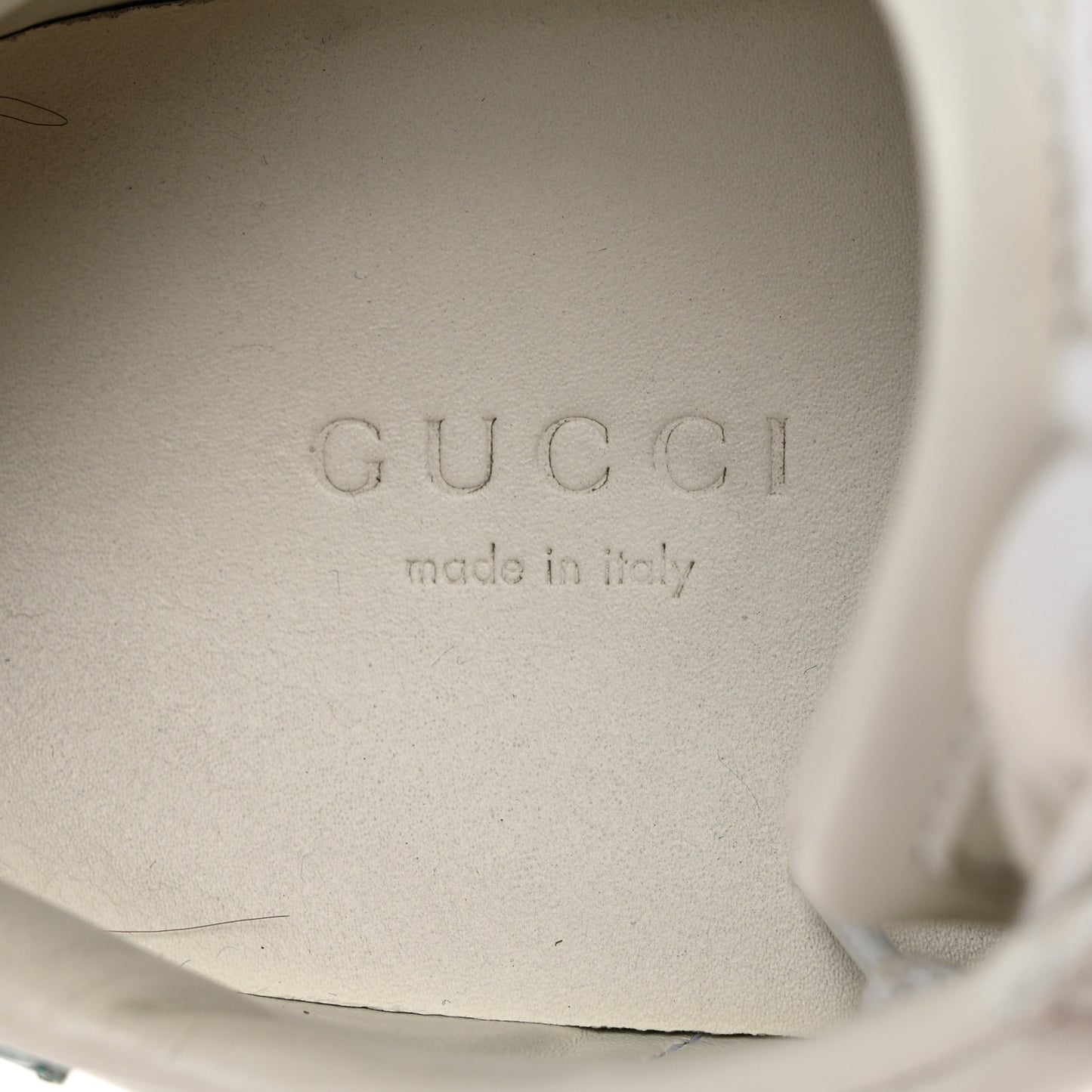 Calfskin Web Pearl Studded Womens Ace Sneakers 35 White