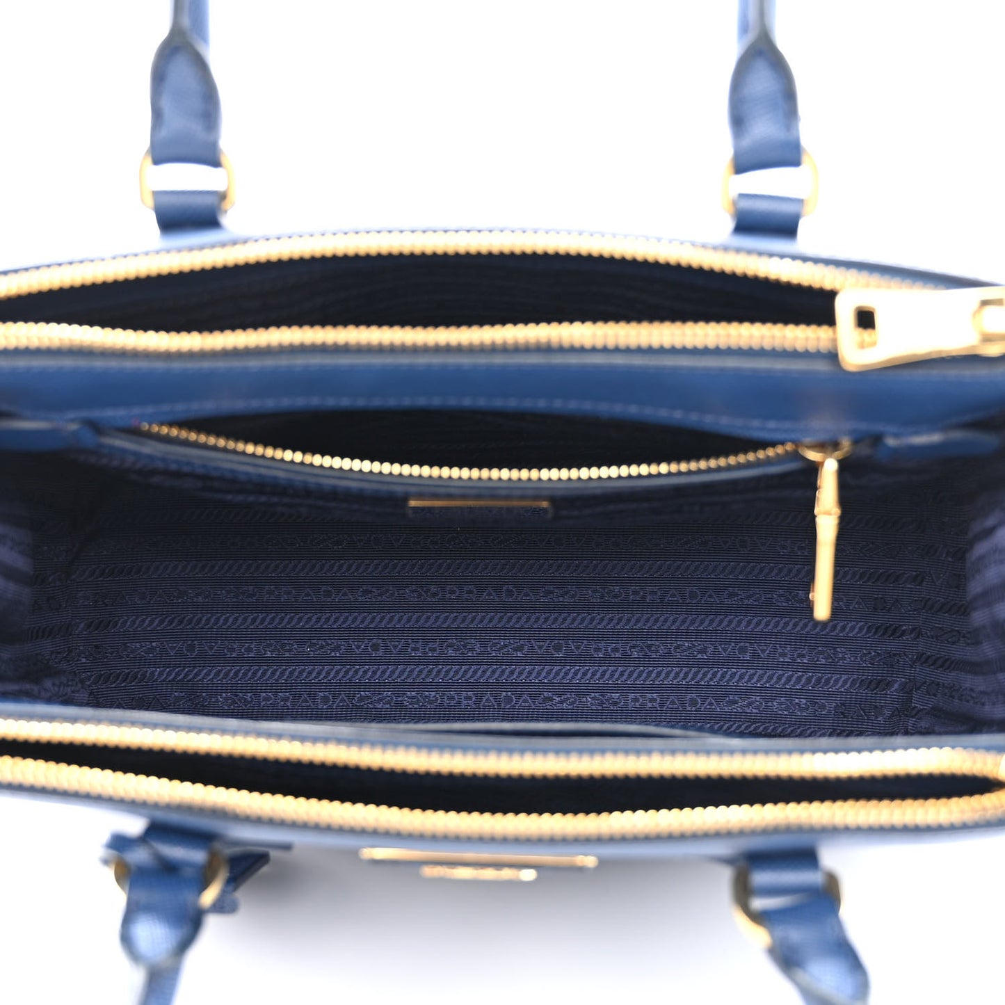 Saffiano Small Galleria Double Zip Tote Bluette