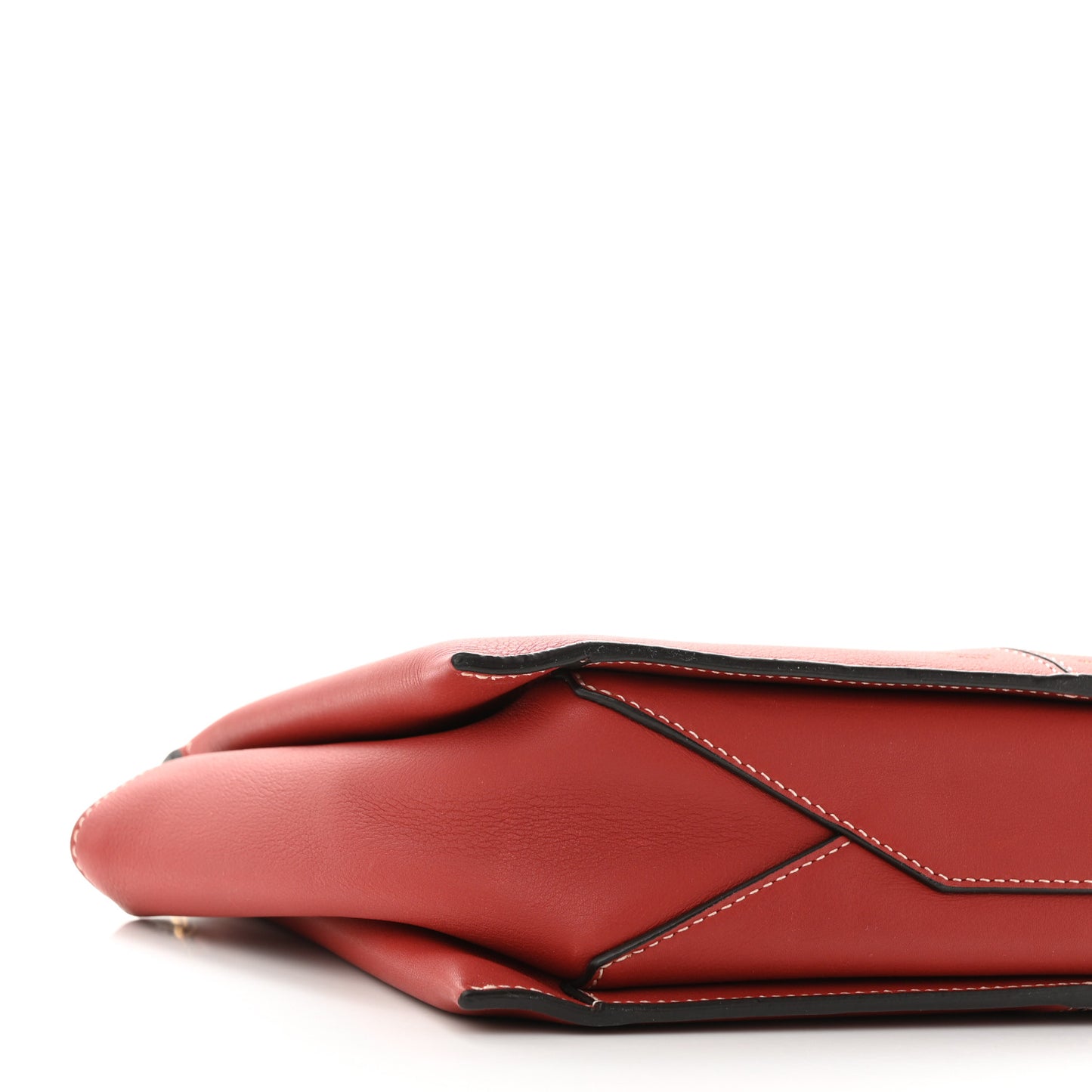 Supple Natural Calfskin Tri-Fold Clutch Red