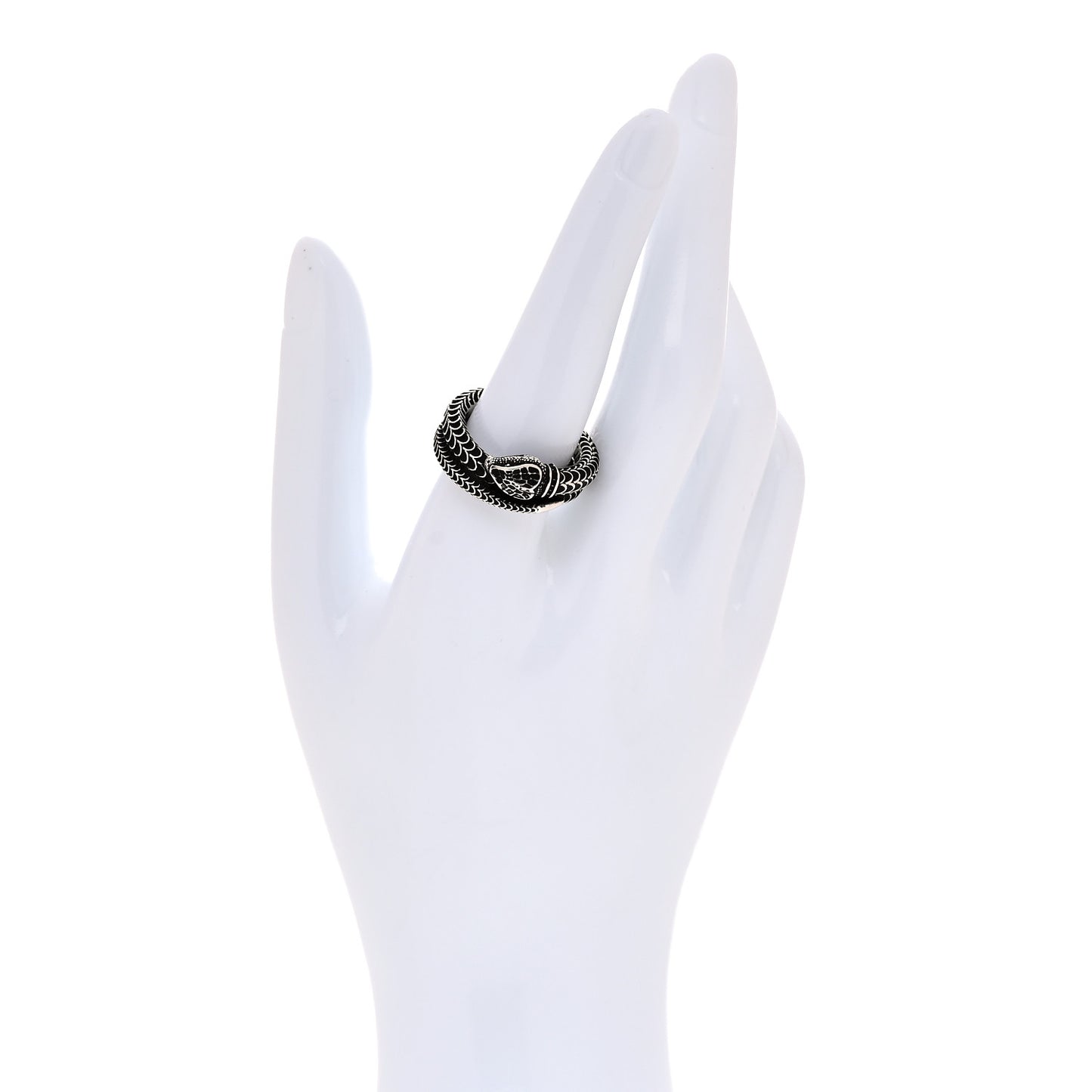 Sterling Silver Gucci Garden Snake Ring 57 8