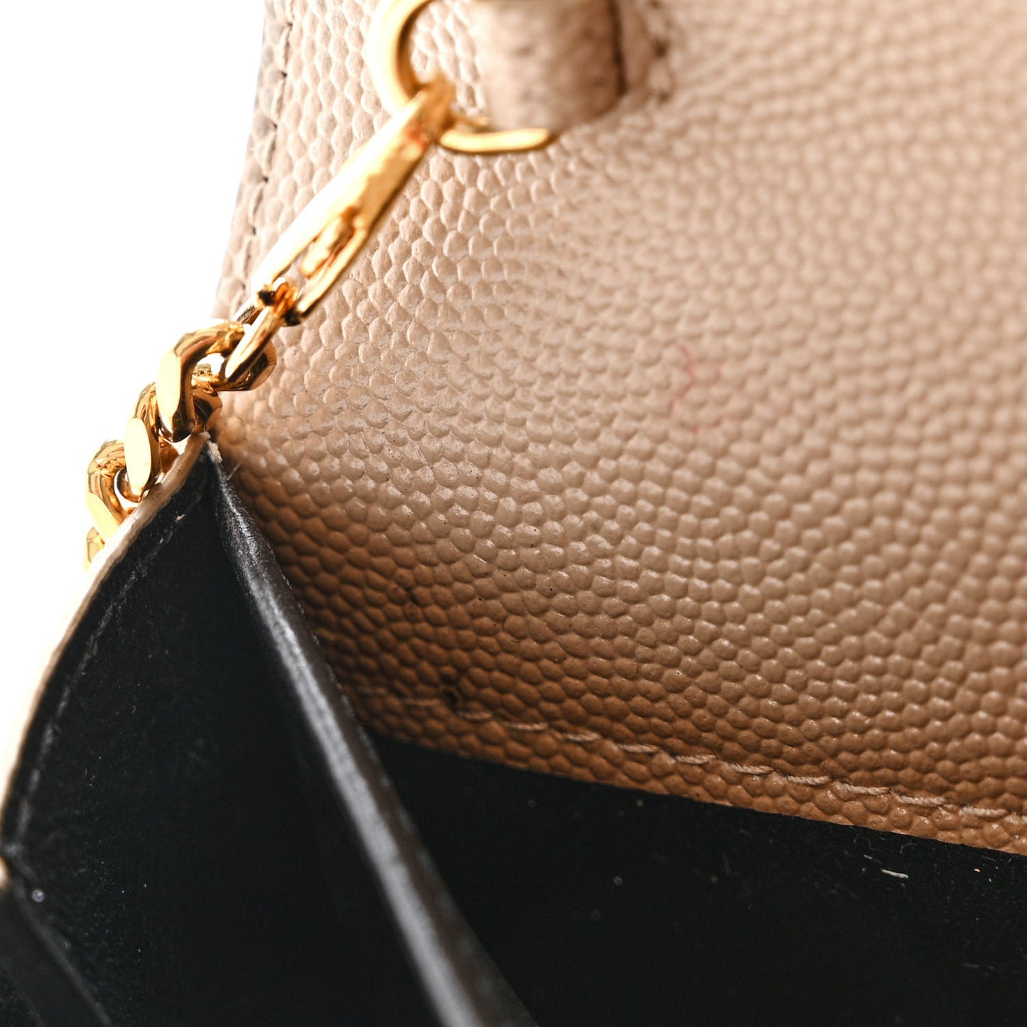 Grain De Poudre Monogram Uptown Chain Wallet Dark Beige