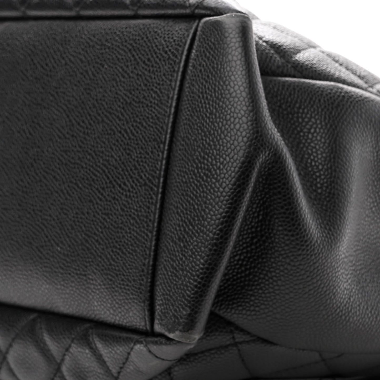Caviar Quilted Grand Shopping Tote GST Black