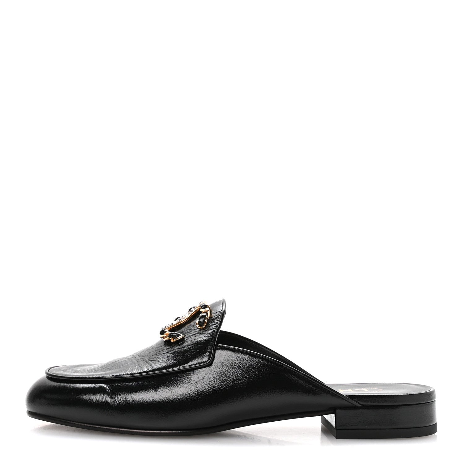 Chanel Shiny Calfskin Crystal CC Mules 39 Black 1836316 – FASHIONPHILE