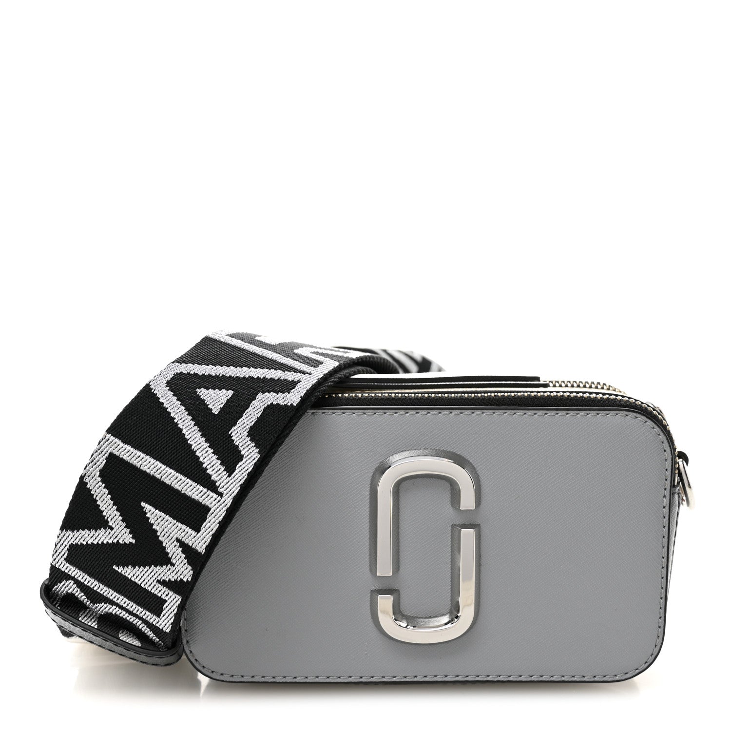 美品　MARC JACOBS グレー ハンドバッグ Marc Jacobs Saffiano Small Snapshot Camera Bag Grey Multicolor