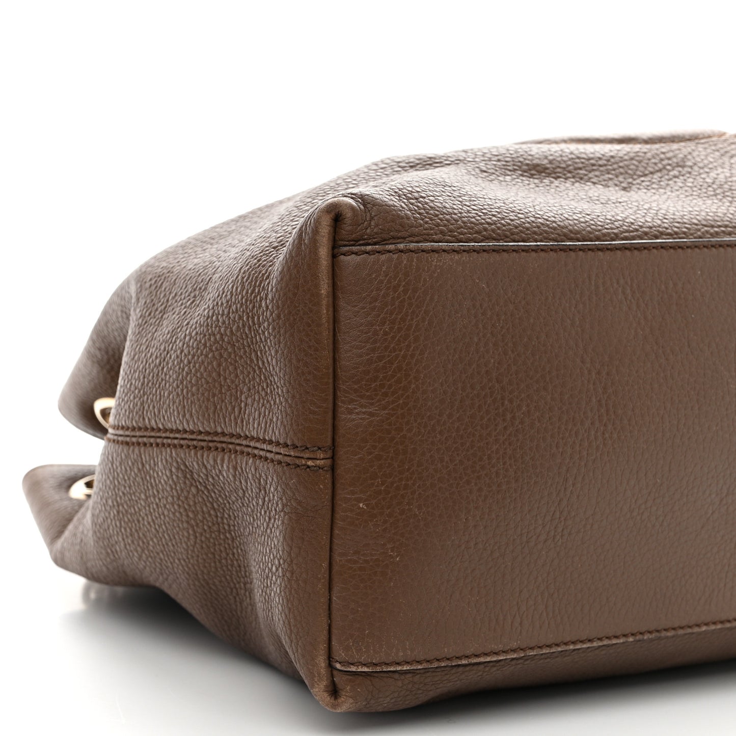 Pebbled Calfskin Medium Soho Chain Shoulder Bag Maple Brown