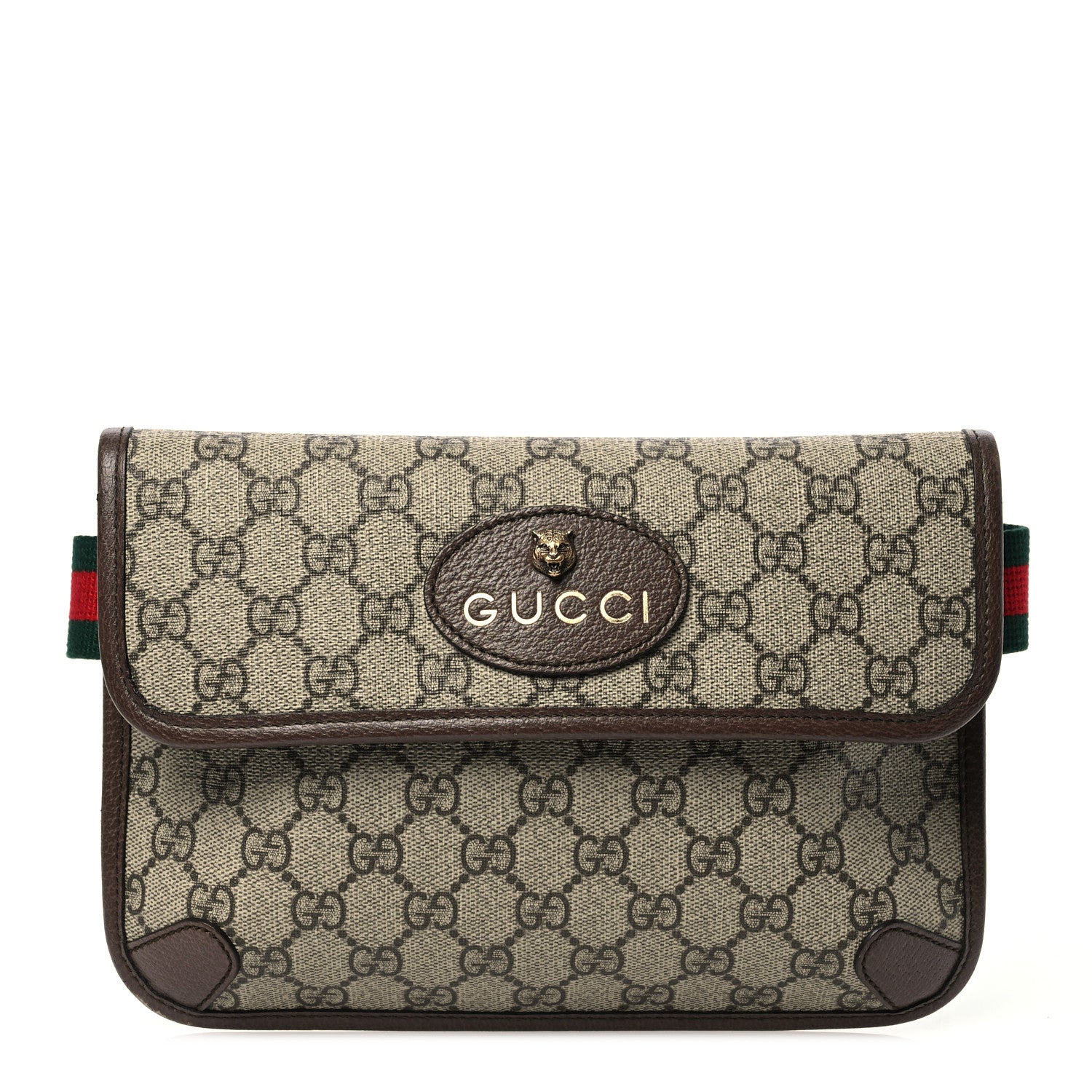 Gucci GG Supreme Monogram Neo Vintage Web Belt Bag Brown 1 of 12