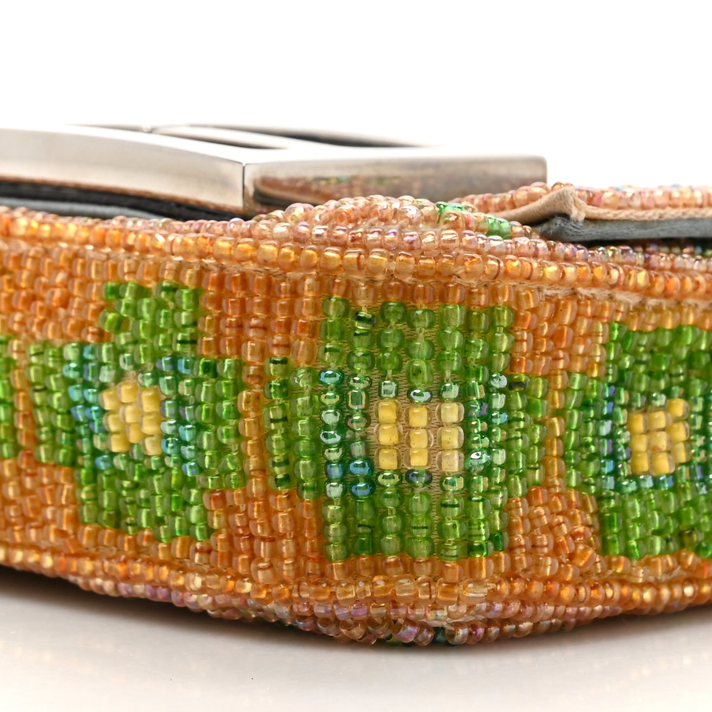 Perline Glass Karung Beaded Nano Maxi Buckle Baguette Charm Multicolor Azzurro Glicine