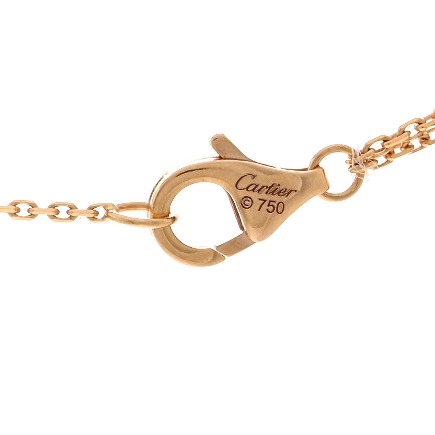 Cartier 18K Pink Yellow White Gold Trinity Double Chain Pendant Necklace 4 of 4