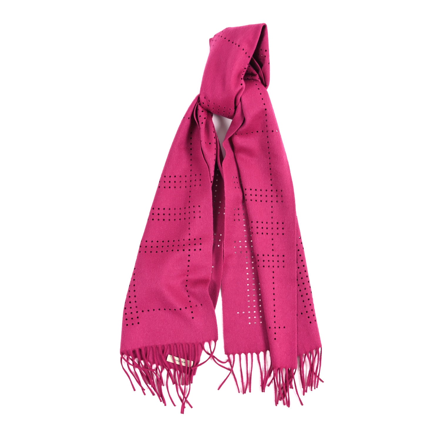 Burberry Wool Fringe Perforated Scarf Pink 1854596 – FASHIONPHILE