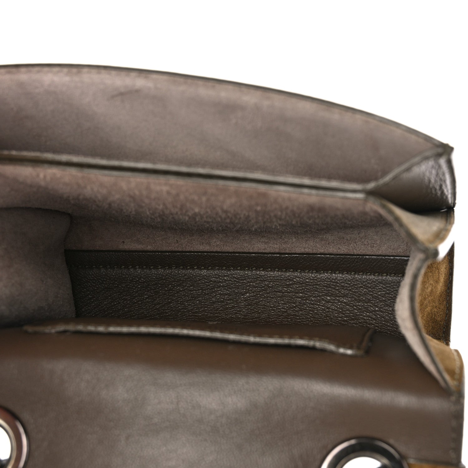 Jimmy Choo Suede Patent Mini Rebel Crossbody Brown 5 of 16