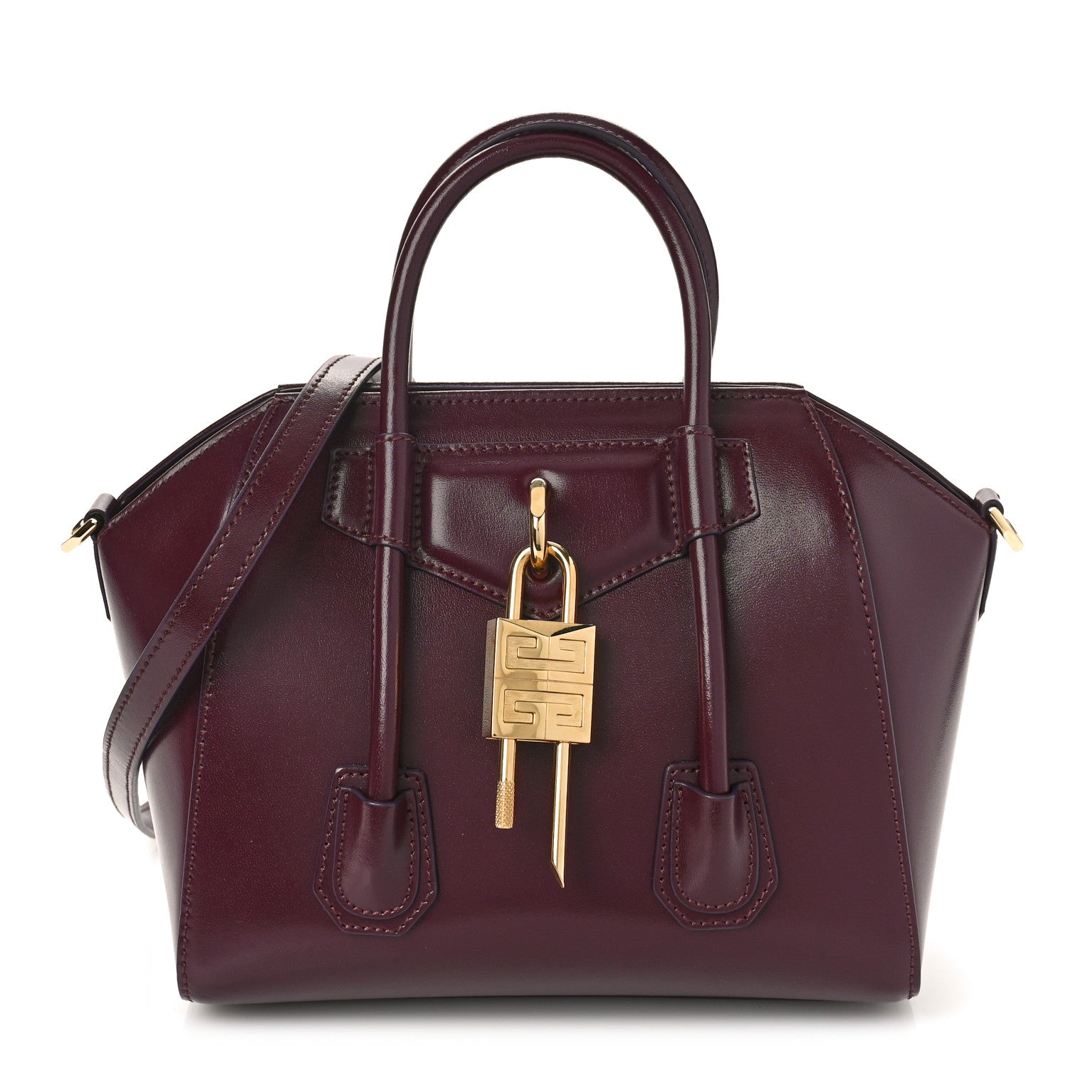 Givenchy Box Calfskin Mini Lock Antigona Oxblood Red 1 of 9