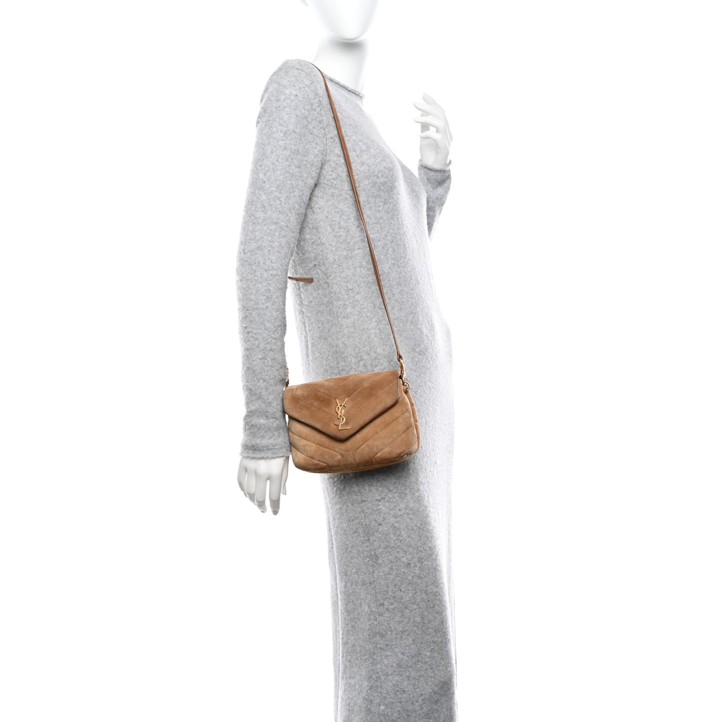 Suede Toy Loulou Shoulder Bag Cinnamon