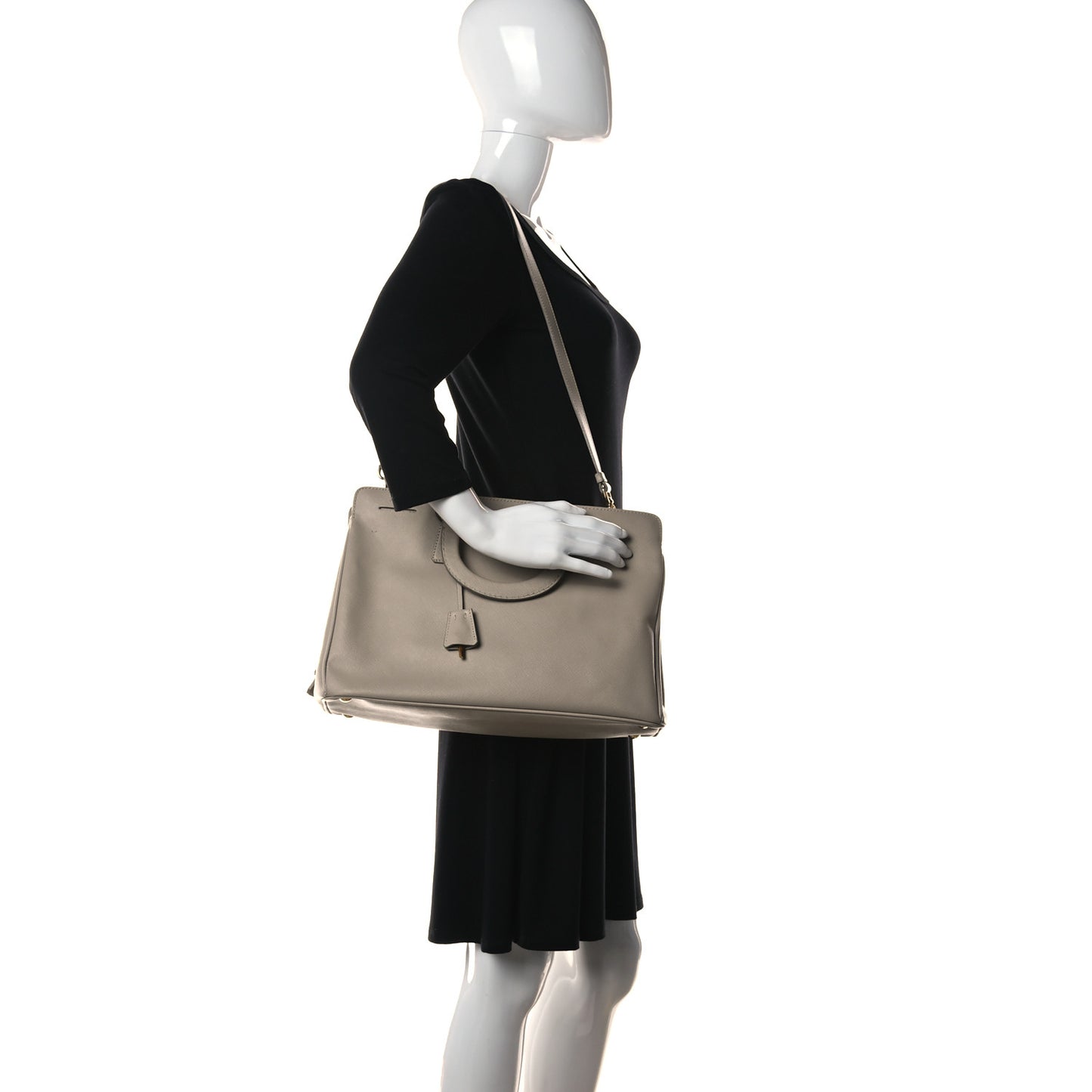 Saffiano Top Handle Tote Pomice