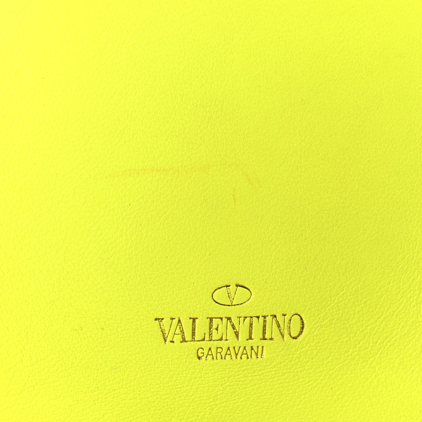 Vitello Small Rockstud Double Handle Tote Yellow Fluo