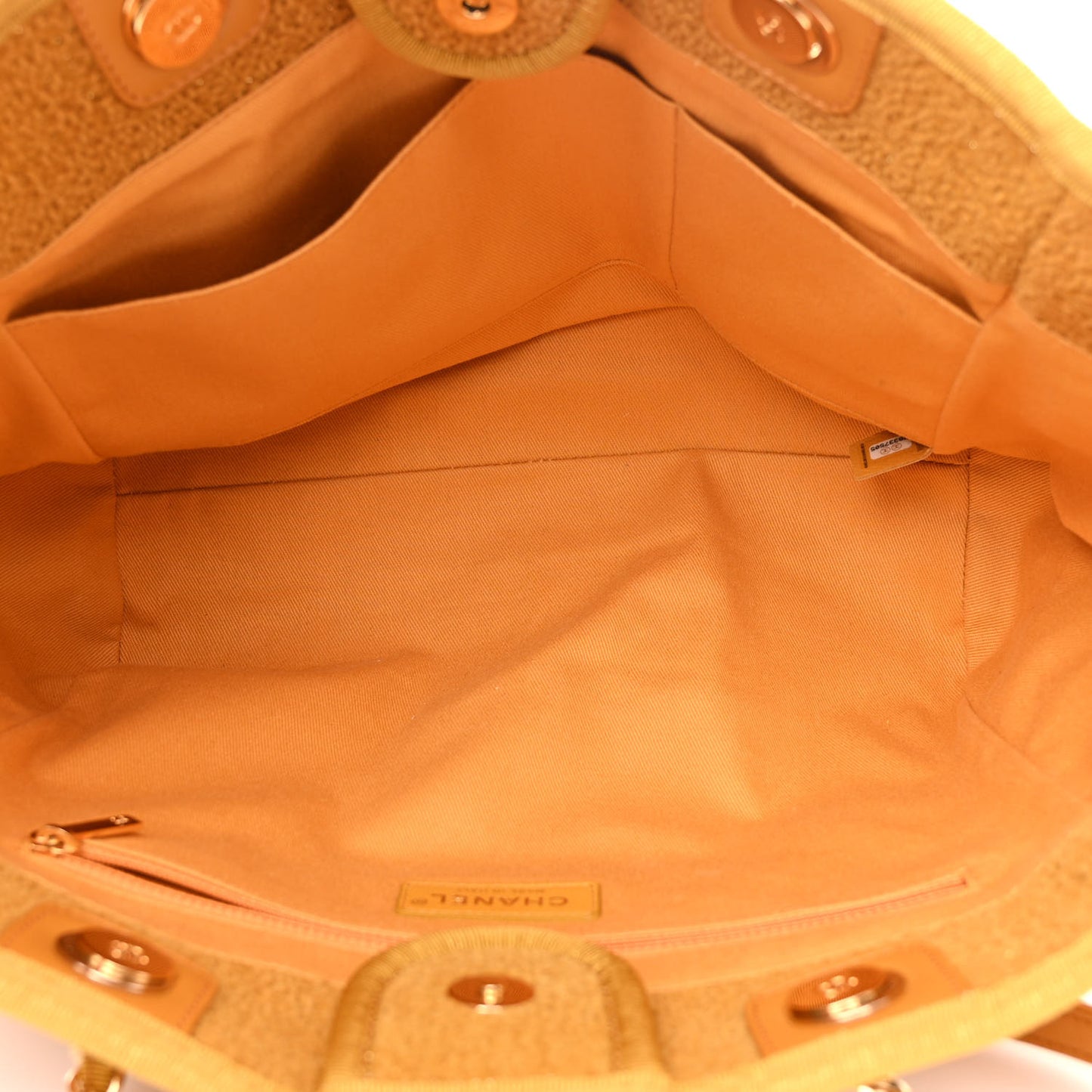 Lurex Canvas Small Deauville Tote Yellow