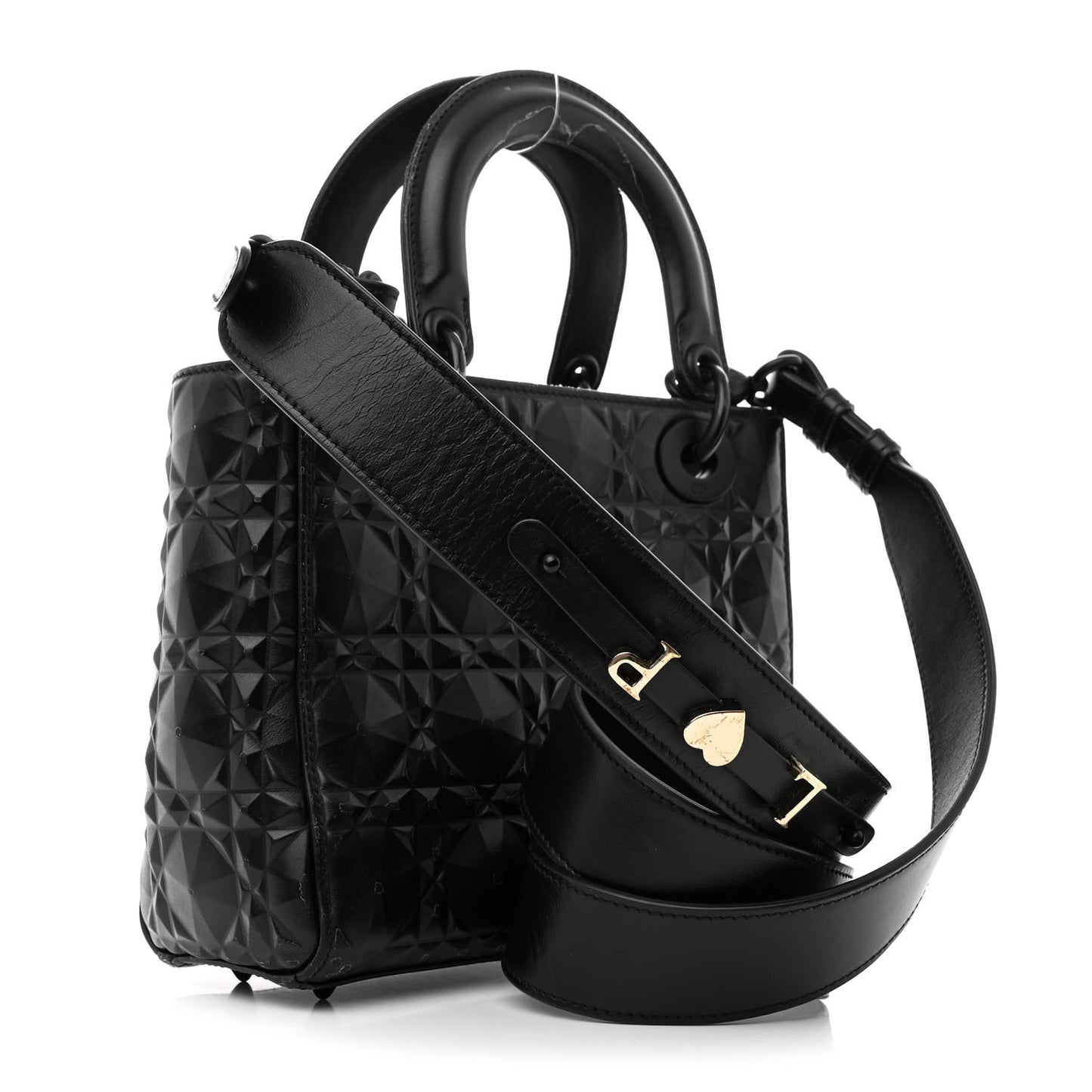Calfskin Cannage Diamond Small My ABCDior Lady Dior Black