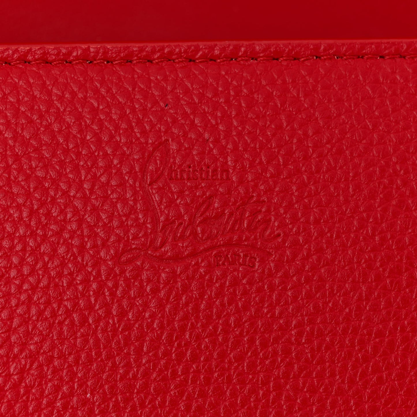 Calfskin Spikes Loubinthesky Paloma Clutch Red