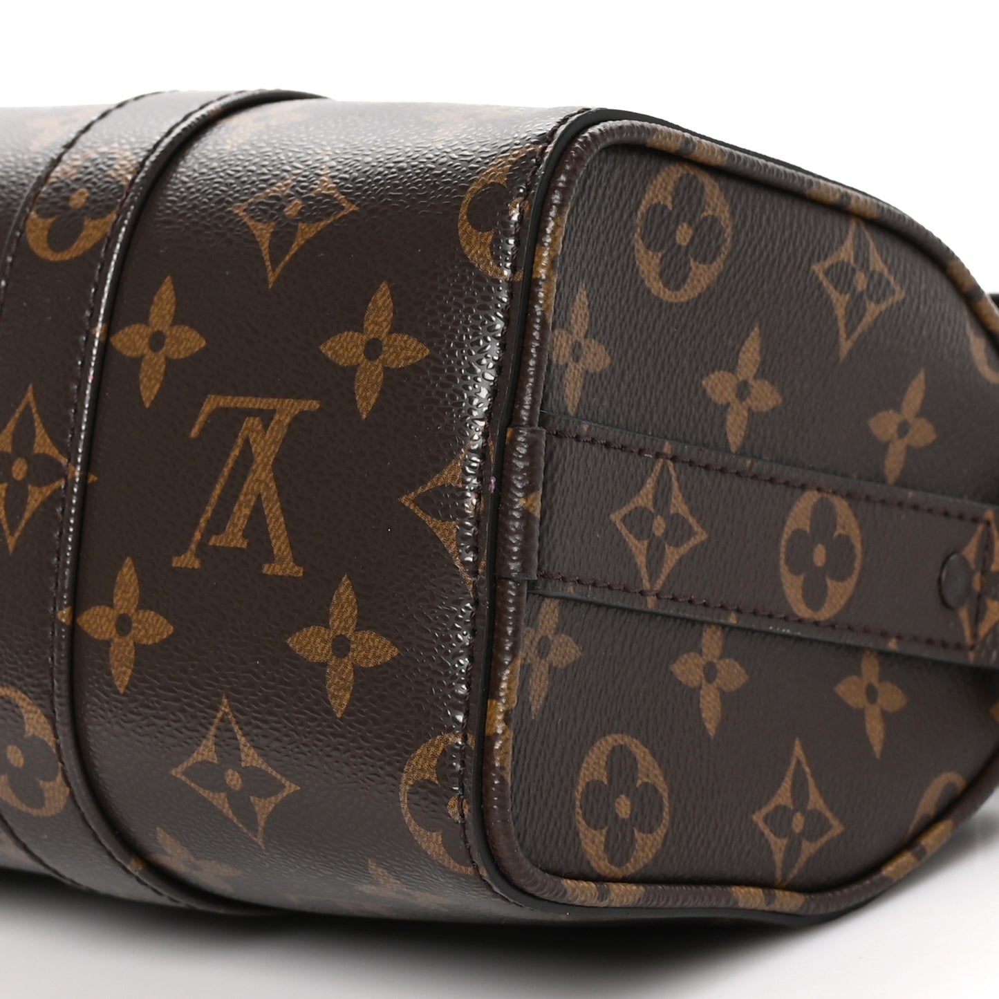 Metallic Monogram Portrait Keepall Bandouliere 25 Brown