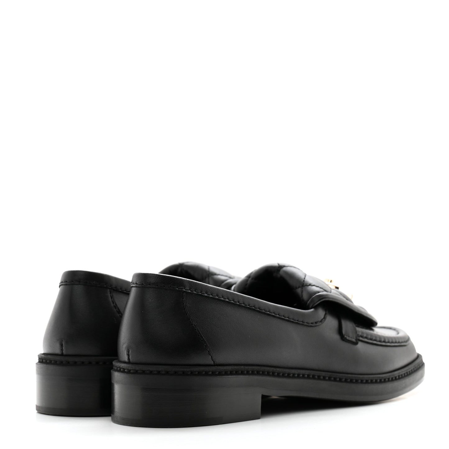 Lambskin Quilted CC Turnlock Loafers 37 Black