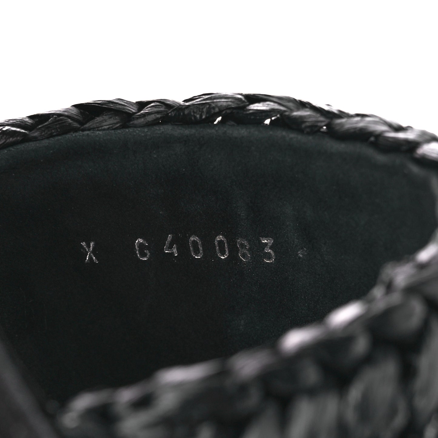 Raffia Crystal CC Mules Sandals 38.5 Black