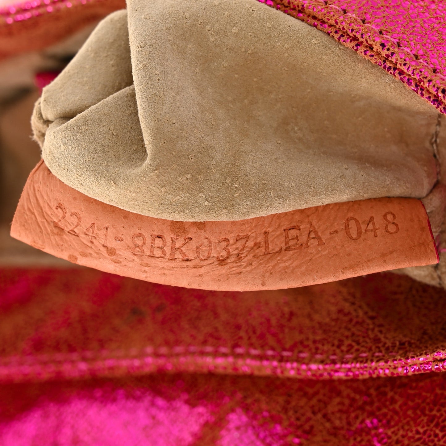 Metallic Nappa Mini Chef Shoulder Bag Pink