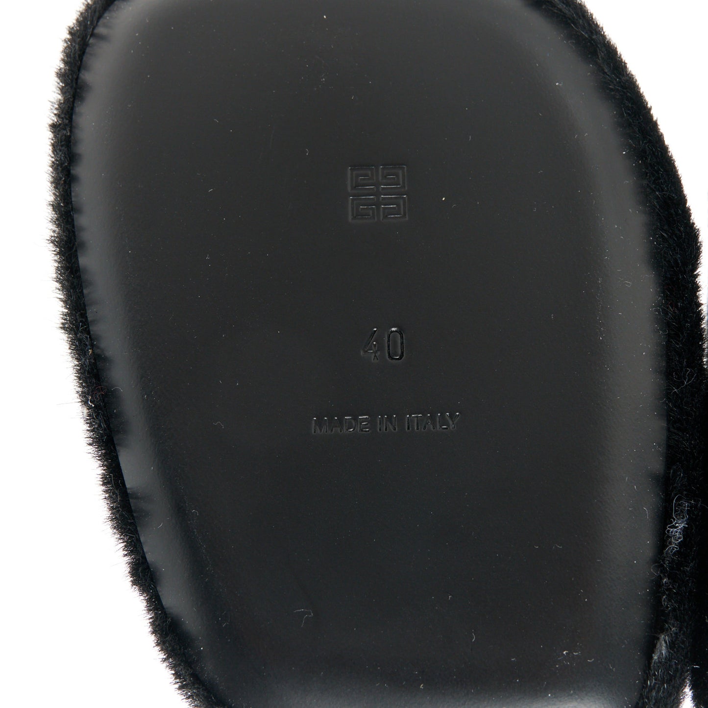 Shearling Show Stiletto Pumps 40 Black