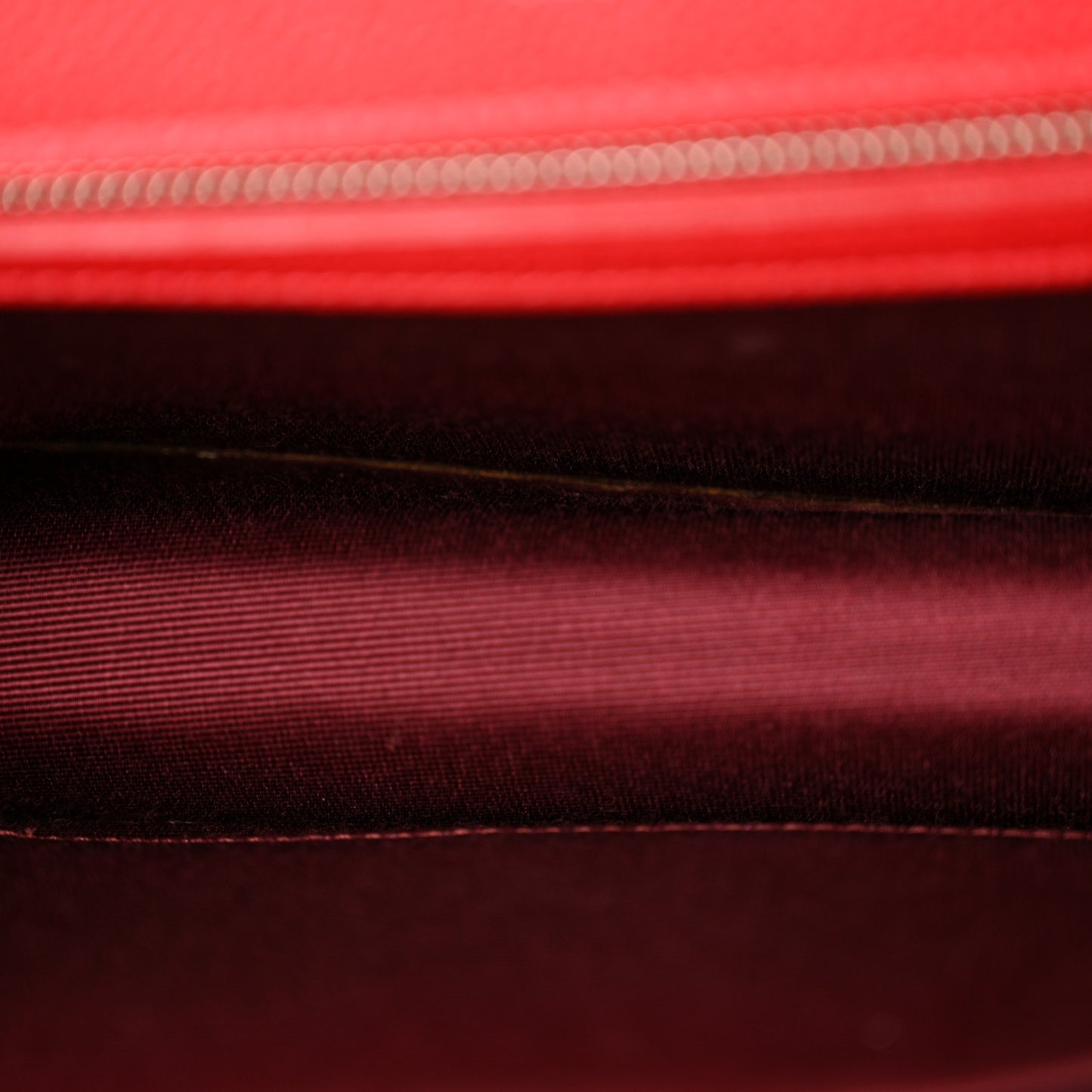 Grained Calfskin Small Diorama Flap Bag Red