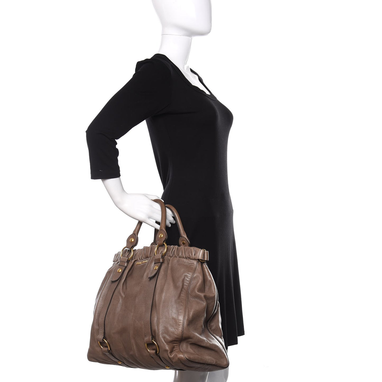 Vitello Lux Gathered Tote Juta