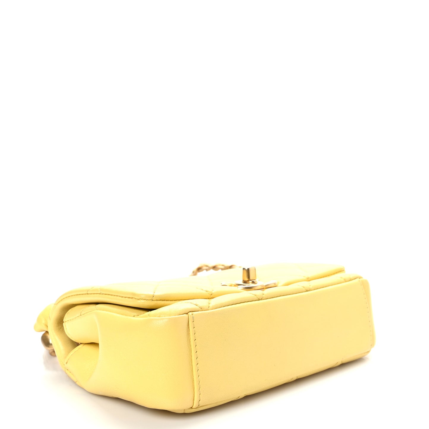 Shiny Lambskin Small Chain Is More Flap Yellow